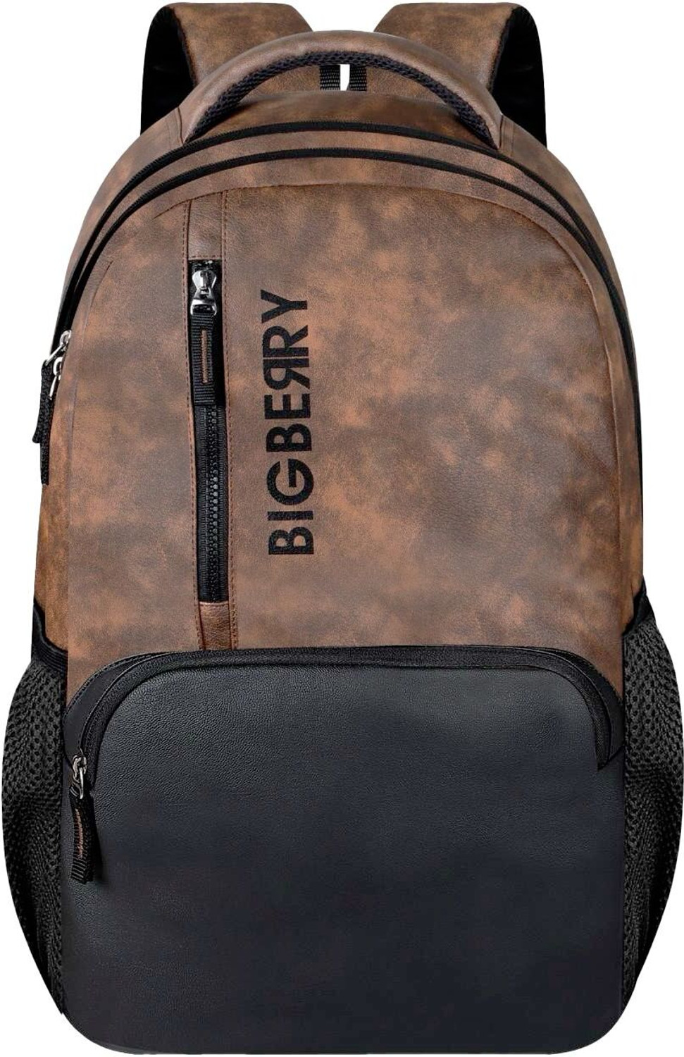 BIGBERRY NEWAGE 28 Ltrs genuine PU Brown Backpack with Multiple Compartments & organiser 28 L Laptop Backpack
