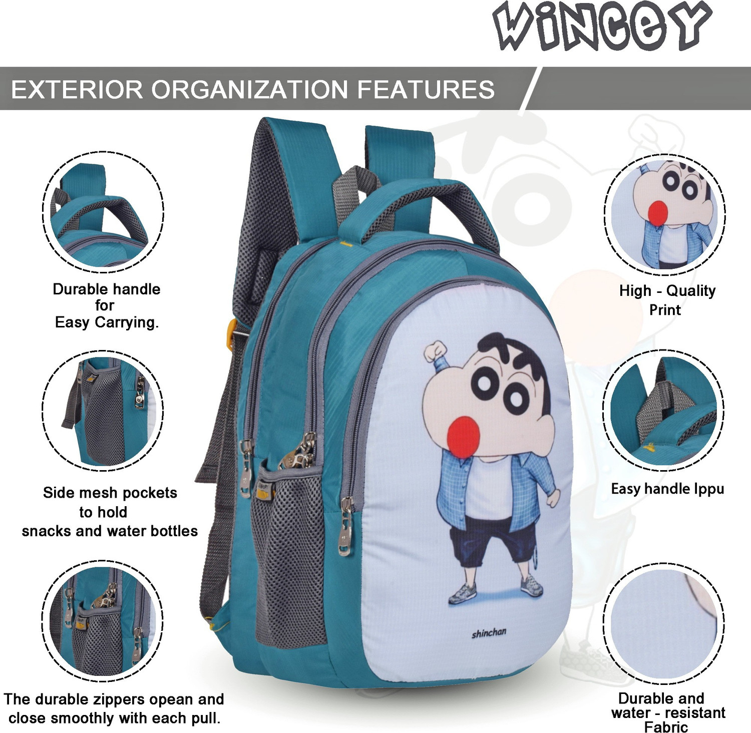Shin chan school bag deals
