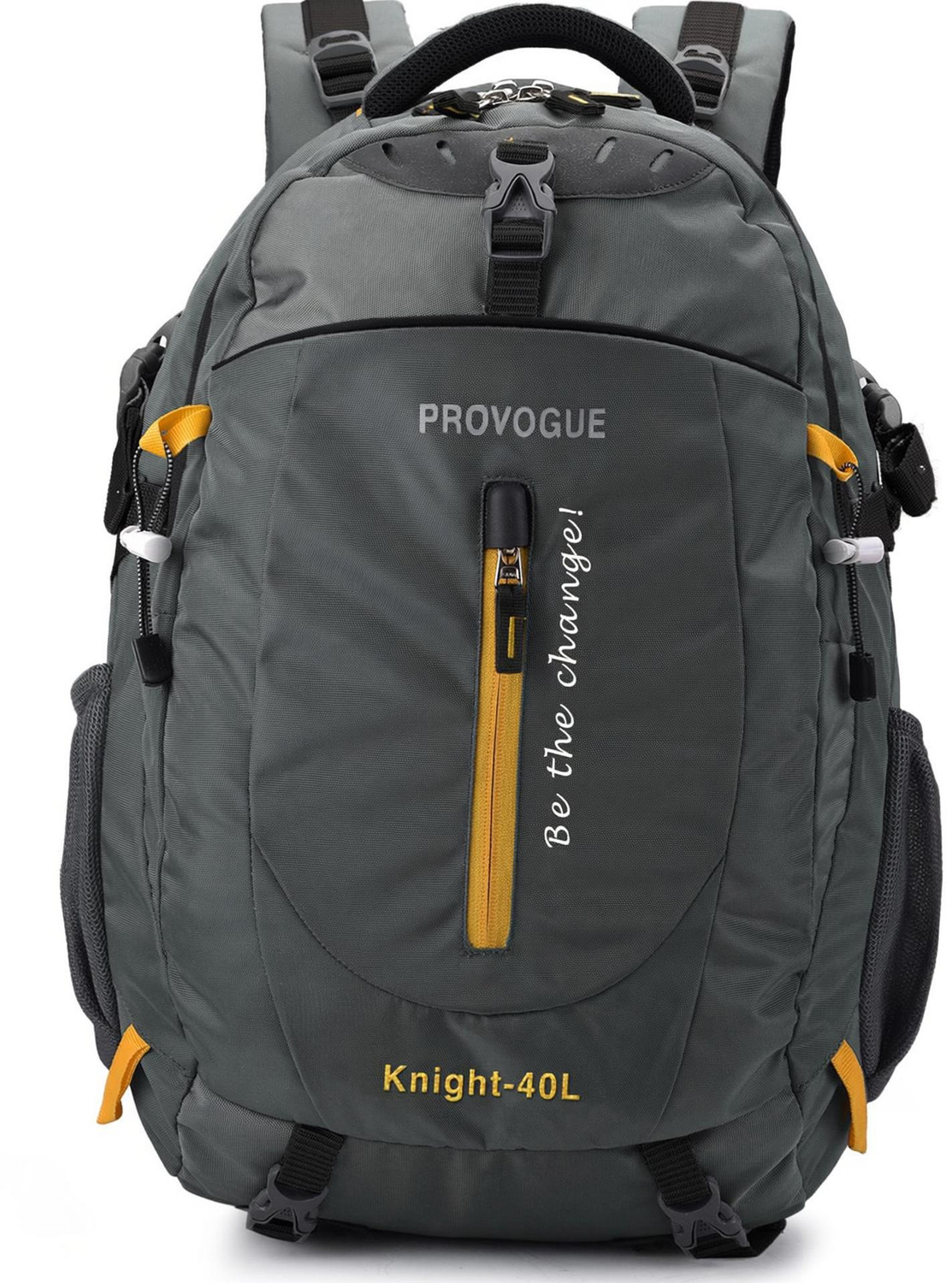 Large 40 L Laptop Backpack Unisex backpack with reflective strip along with rain cover  (Grey)