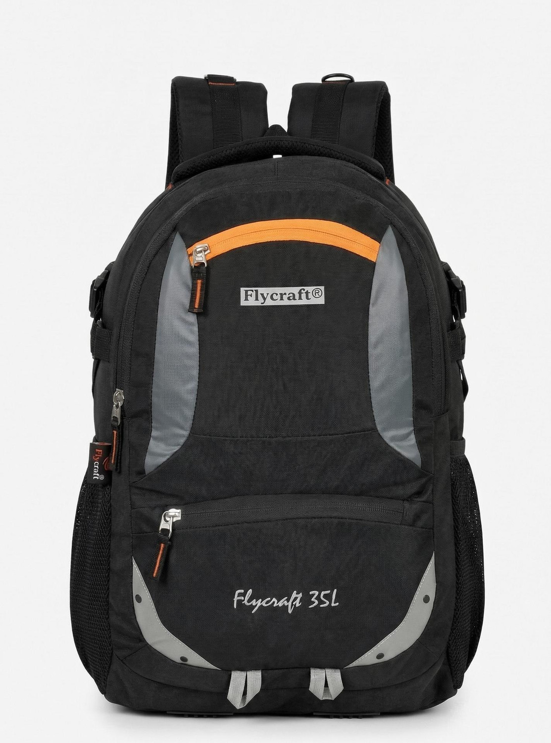 Large 35 L Laptop Backpack simn.1552/1 orange black office travel laptop backpack  (Orange, Black)