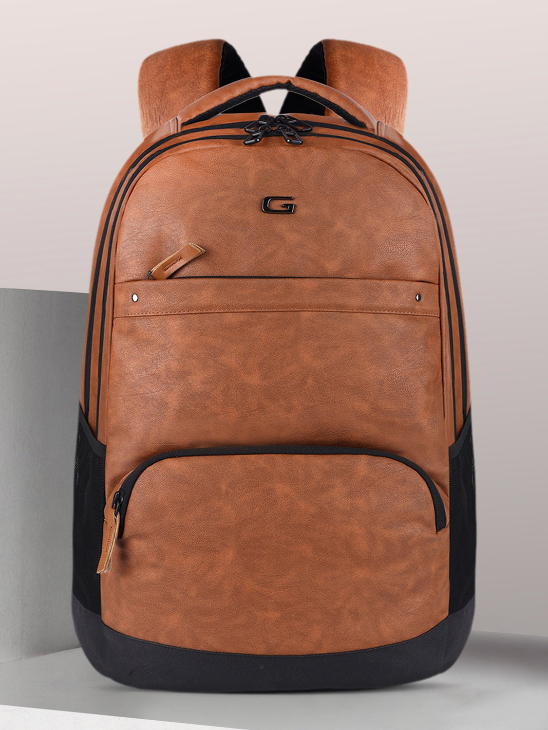 Gear Vintage 2 Leather Laptop Backpack – 33L, Anti‑Theft Free