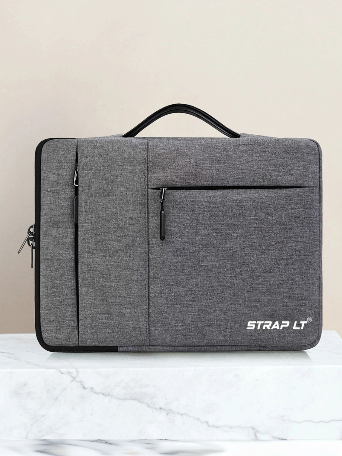 Straplt 15-16 Inch Laptop Sleeve Bag Case Briefcase for Notebook Computer Ultrabook MacBook Air/Pro Waterproof Protective Tables Case Laptop Sleeve Case Portable Handle Laptop Bag,Dark Gray Waterproof Laptop Sleeve/Cover  (Grey, 16 inch)