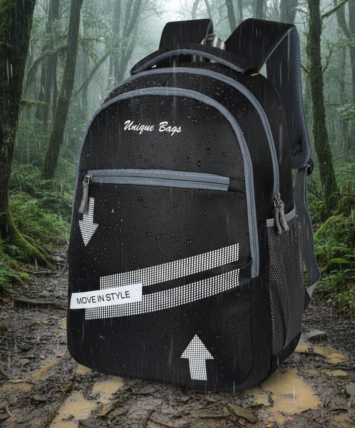 Image of HINEX backpack men and women backpack for school bag Waterproof Backpack (Black, 35 L)