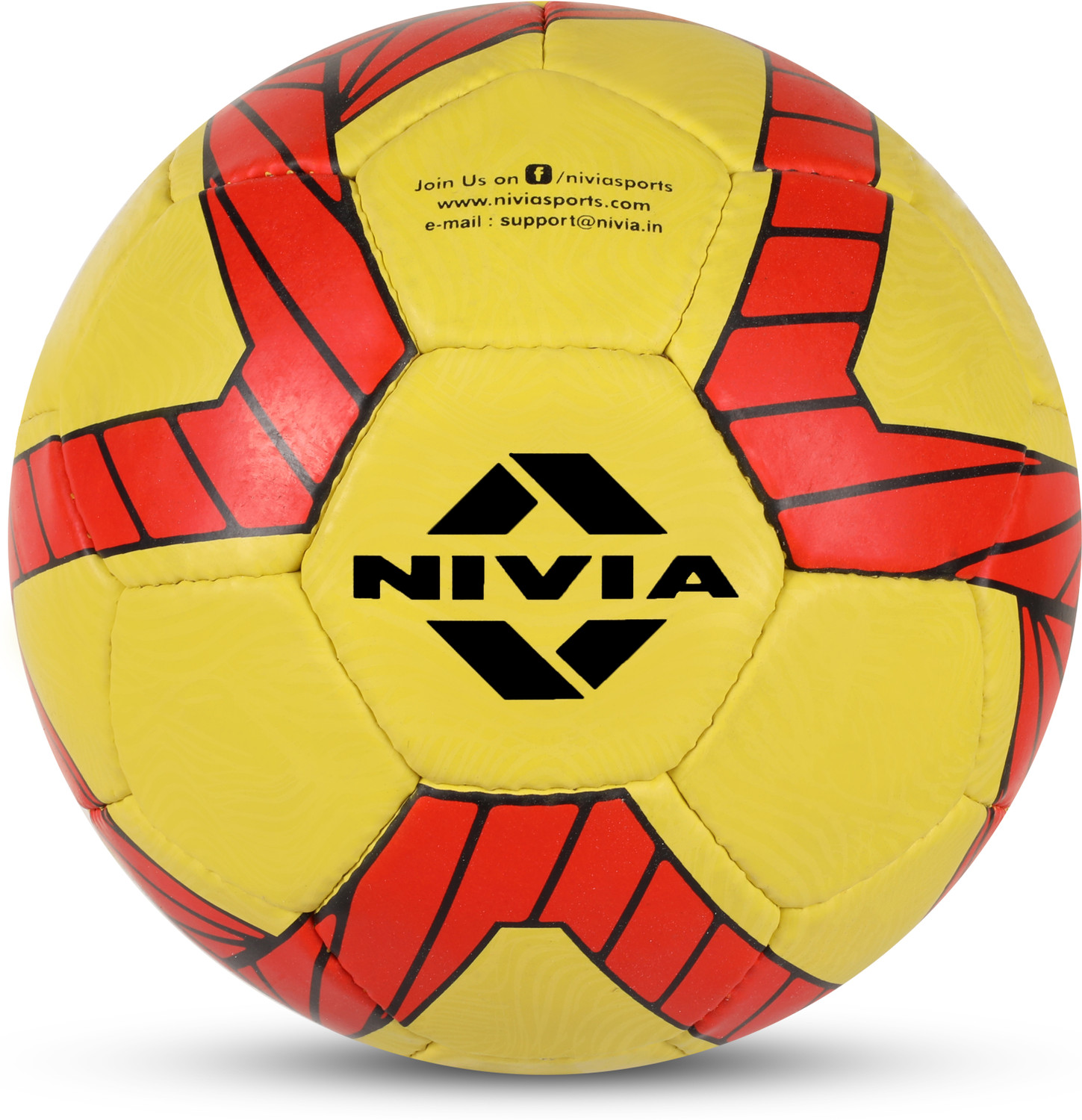 NIVIA Kross World (Germany) Football - Size: 5  (Pack of 1, Red, Yel