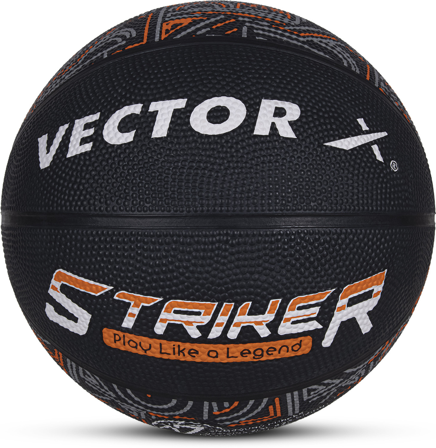 VECTOR X Striker Rubber Moulded High Grain Textured Surface Ideal For Kids & Adults Basketball - Size: 7
