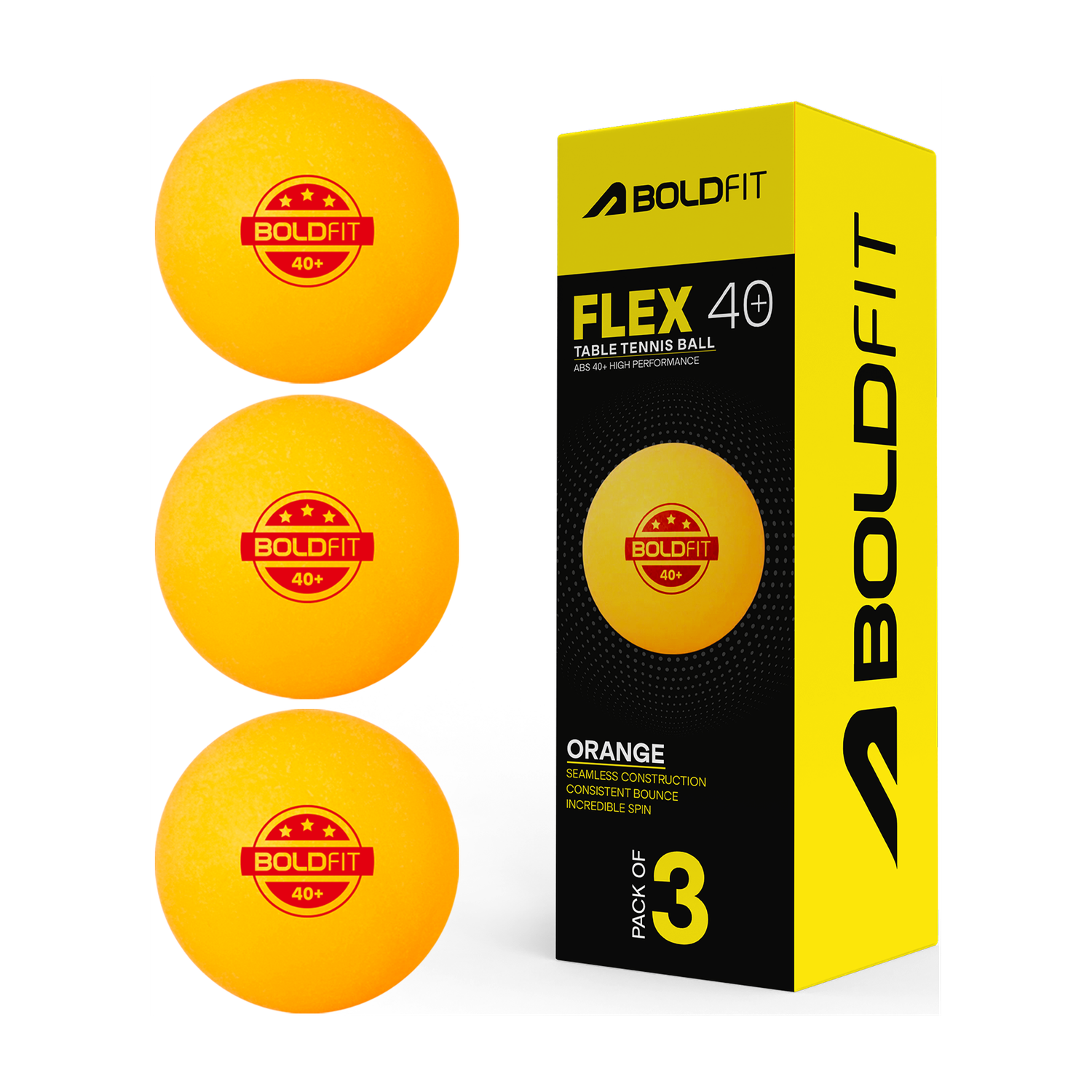 BOLDFIT Table Tennis Balls 3 Star 40+ Combo Abs Tt Balls Ping Pong Bal