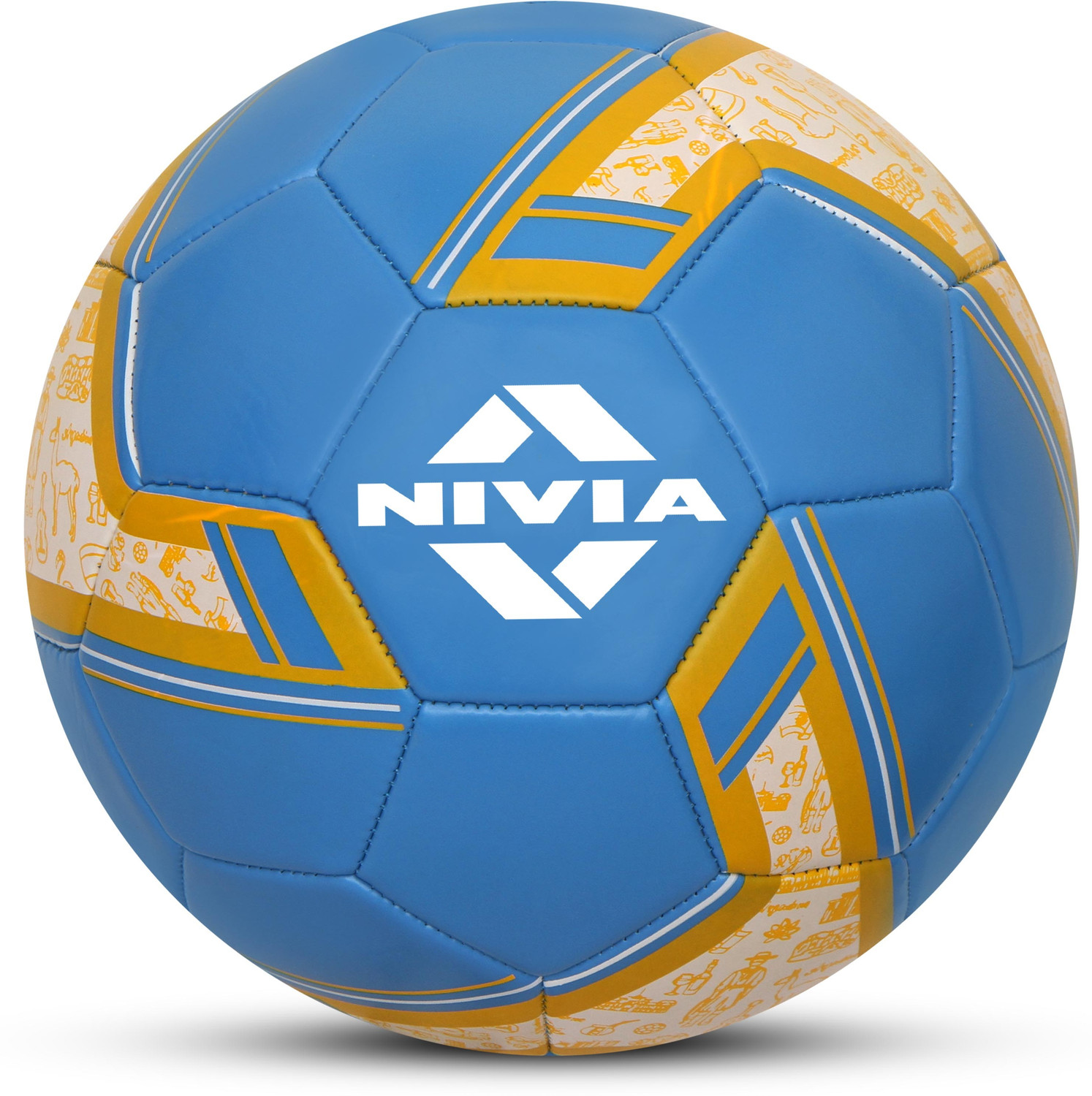 Image of NIVIA SPINNER MACHINE STITCHED FOOTBALL (ARGENTINA ) Football - Size: 5