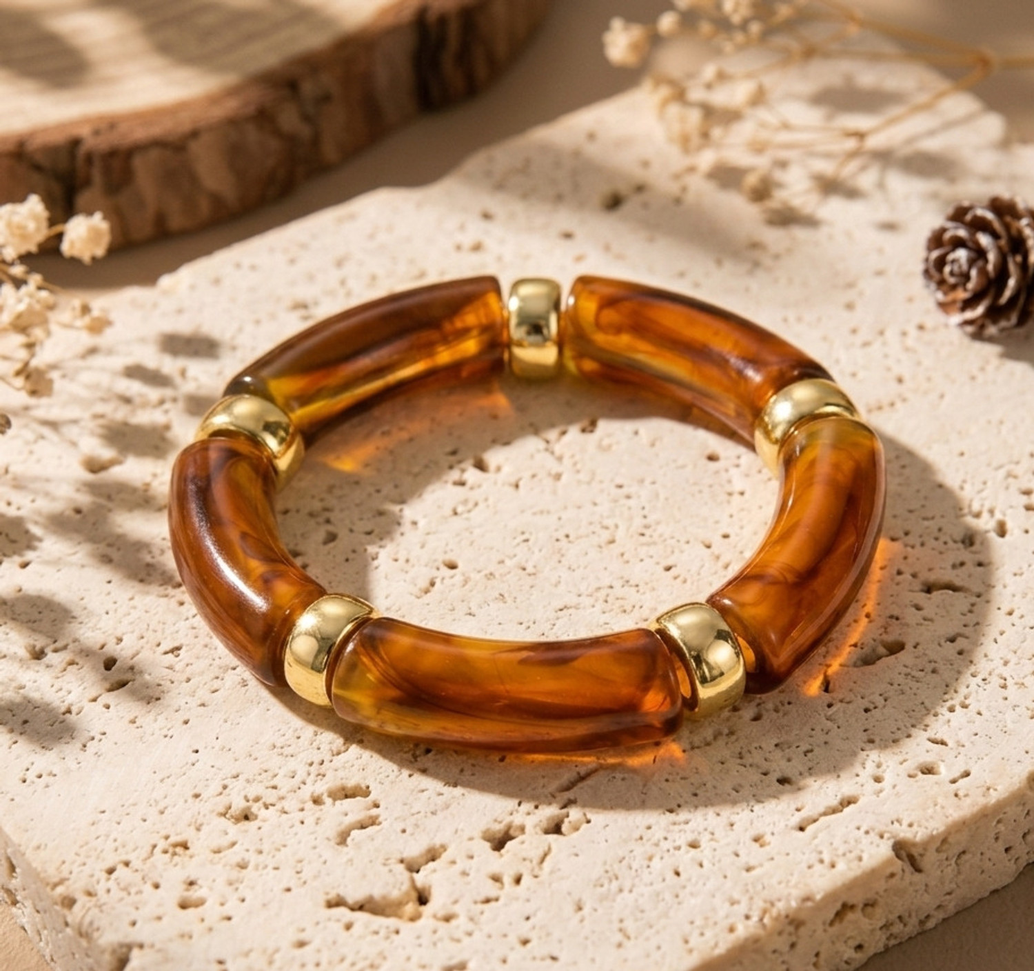 Blingee Resin, Alloy Gold-plated Bracelet
