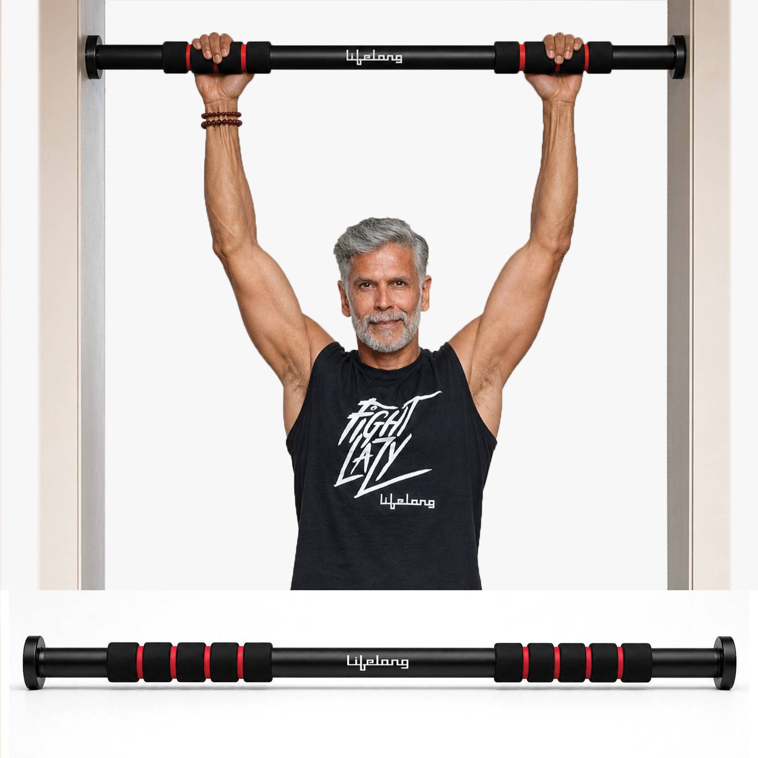 Lifelong Adjustable Pull-Up Bar For Home Gym | Best For Kids, Men & Women | Non-Slip Pull-up Bar