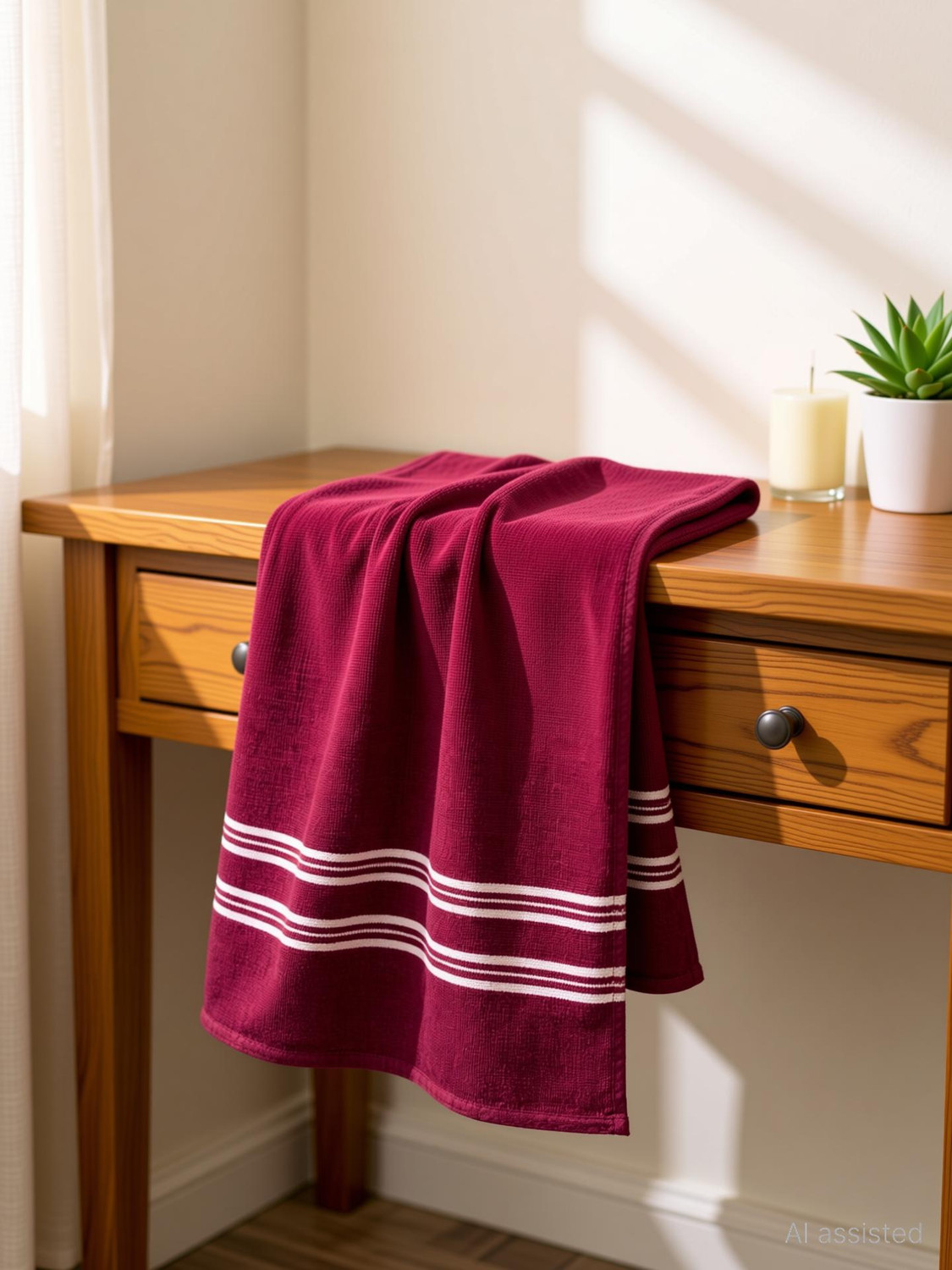 Image of Flipkart SmartBuy Cotton 300 GSM Bath Gamcha Set (Pack of 2)