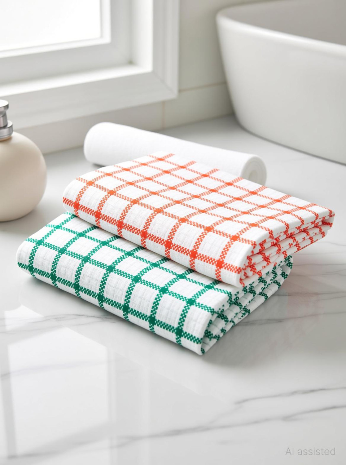 Image of Flipkart SmartBuy Cotton 300 GSM Bath Gamcha Set (Pack of 2)