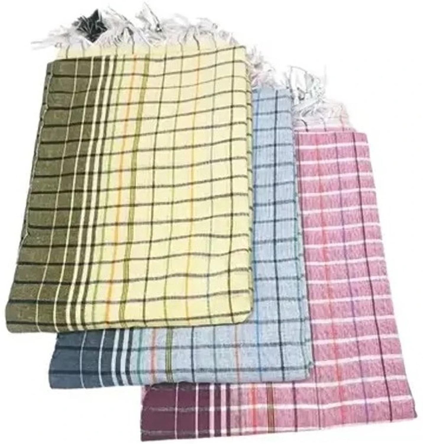 Image of Flipkart SmartBuy Cotton 300 GSM Bath Gamcha Set (Pack of 2)