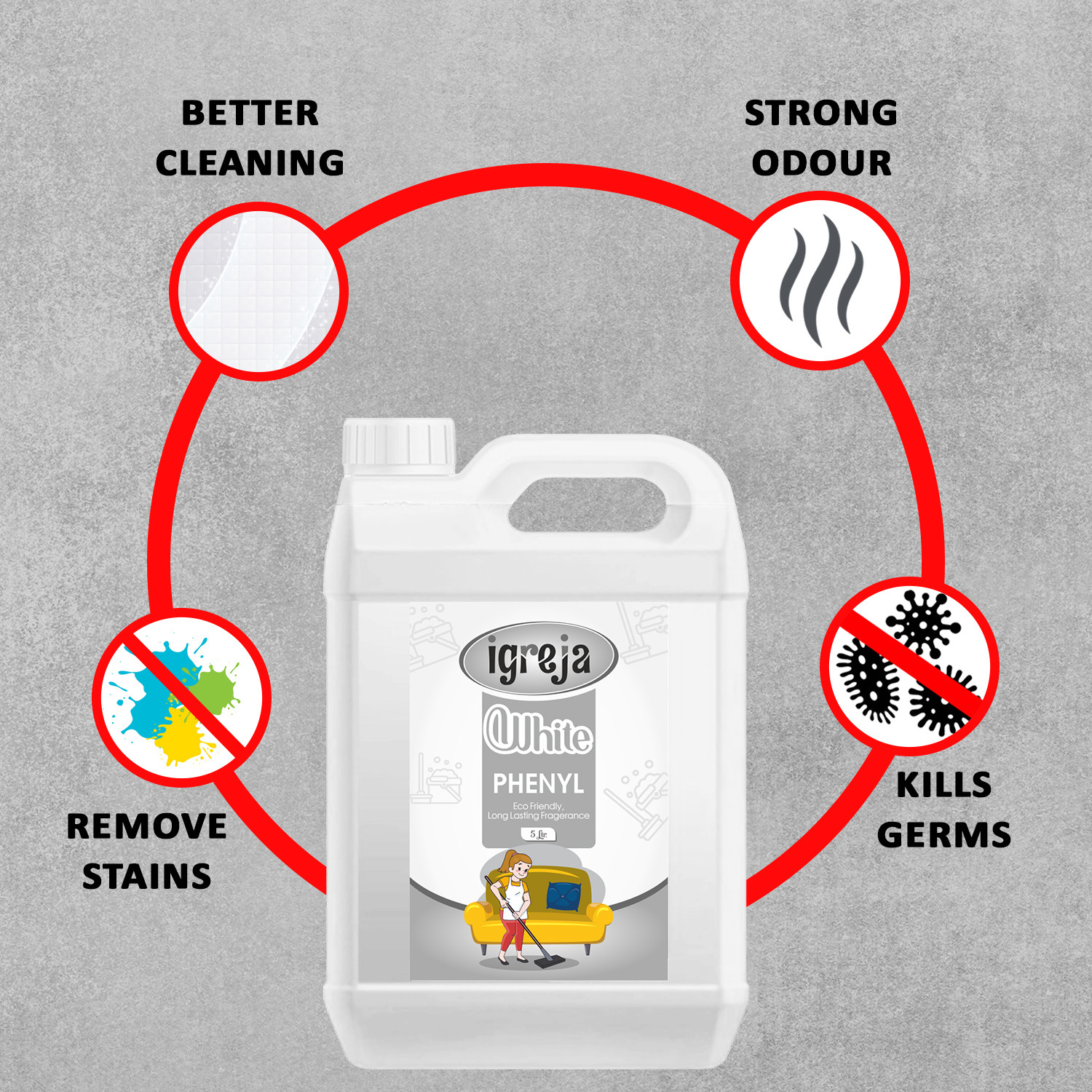 Image of Lizol lemon Citrus Cleaner lemon (5 L)