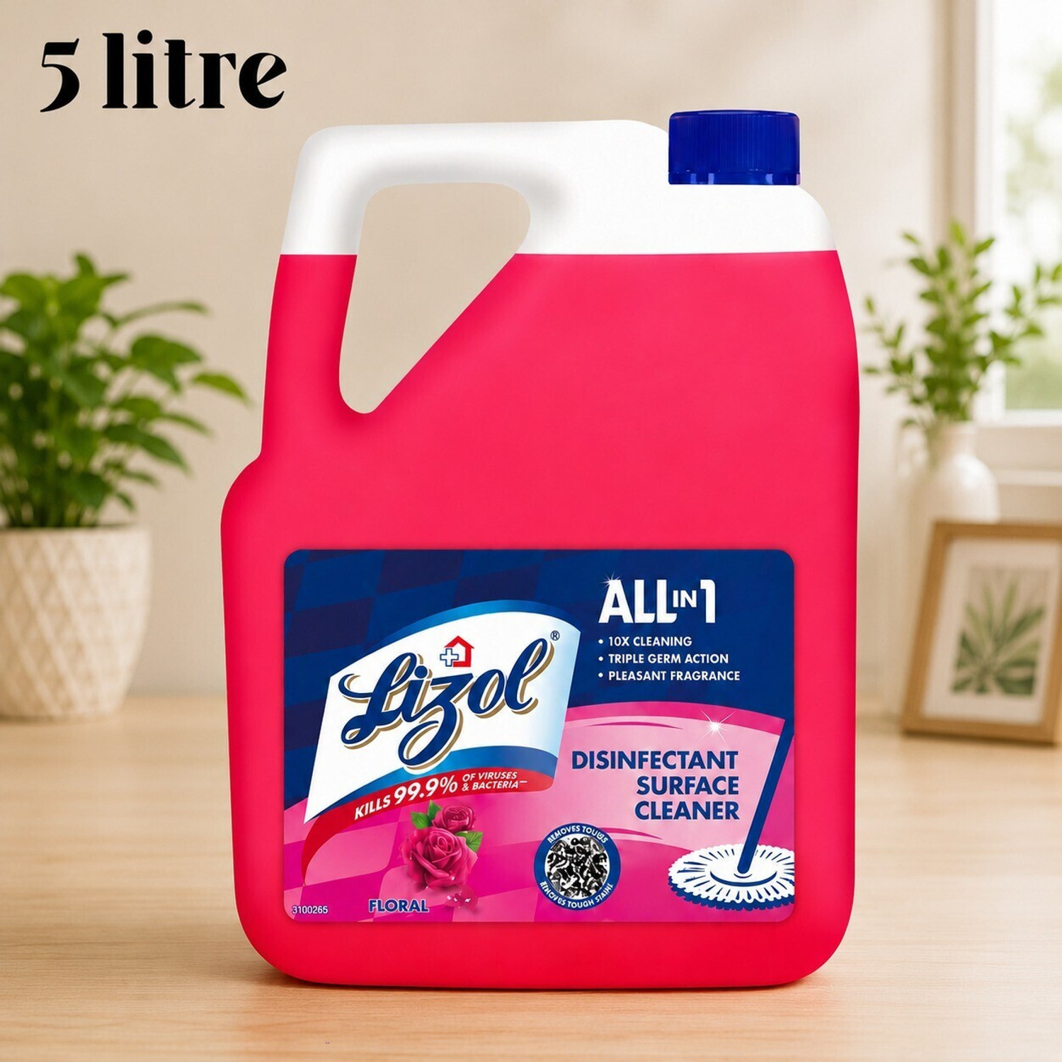Image of Lizol Disinfectant Surface Floor Cleaner,Suitable for All Floor India #1 Floor Cleaner Citrus (5 L)