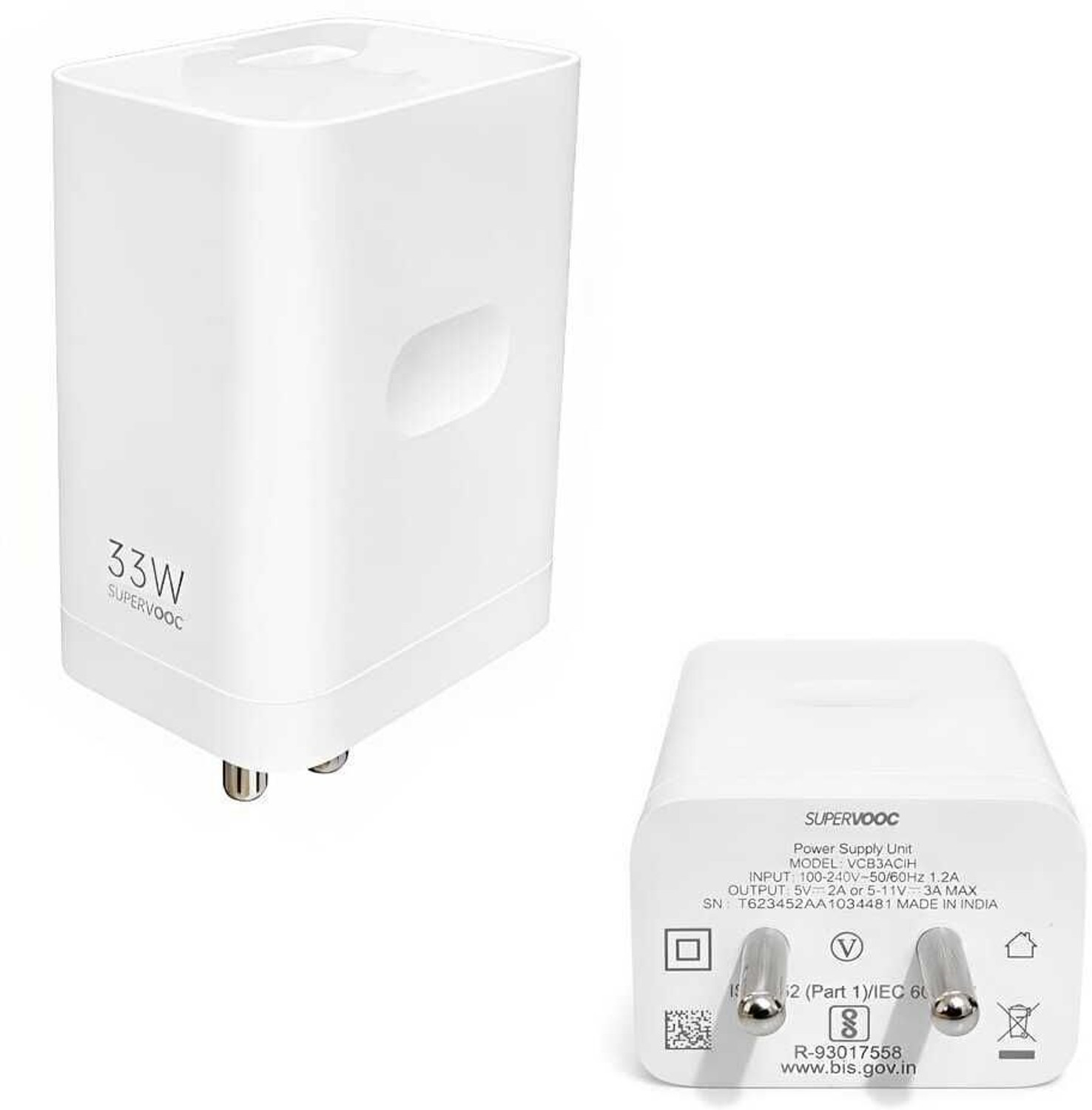 OPPO 33 W SuperVOOC 3 A Wall Charger for Mobile