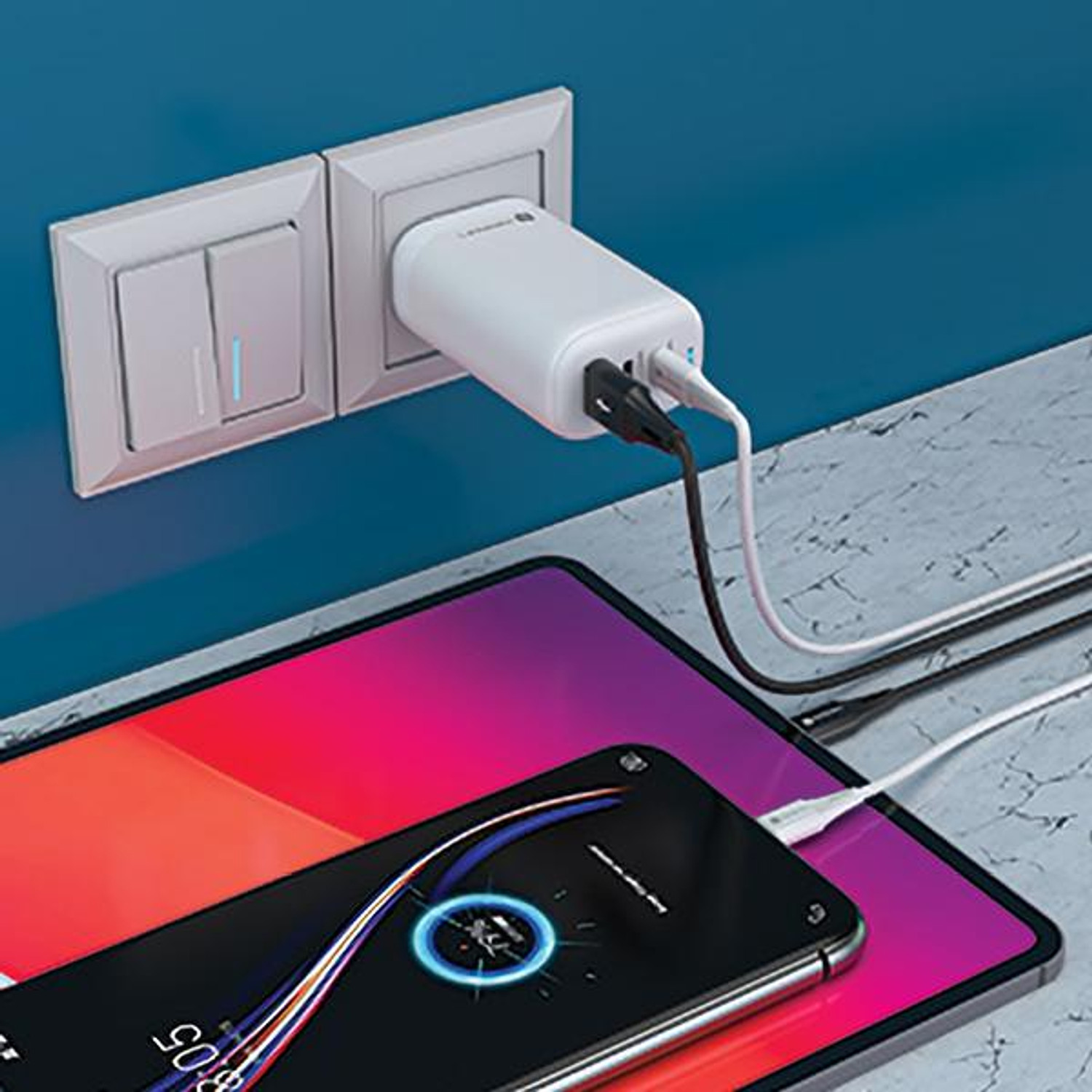 Image of Portronics 65 W Quick Charge 3 A Wall Charger for Mobile