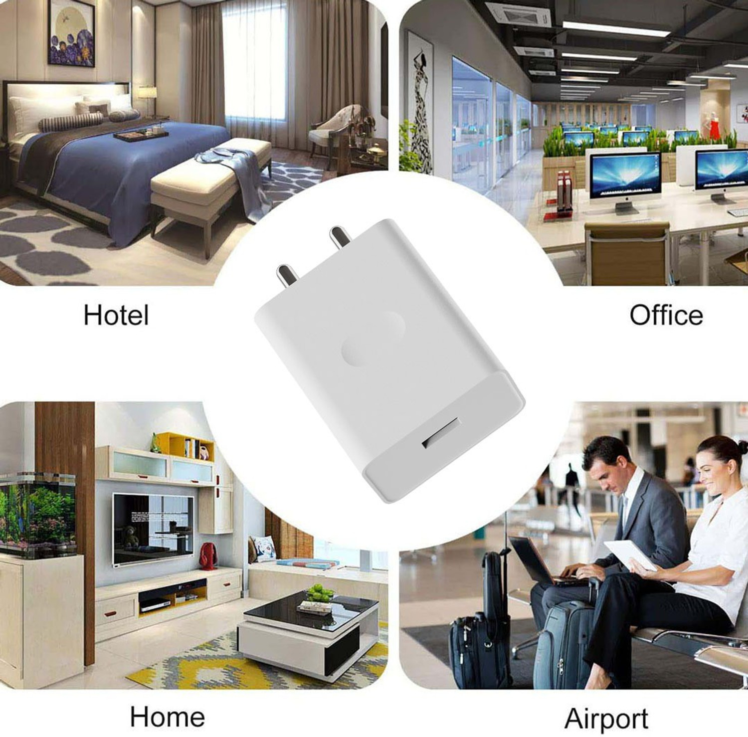 Image of shopbucket 33 W Qualcomm 3.0 4 A Wall Charger for Mobile with Detachable Cable