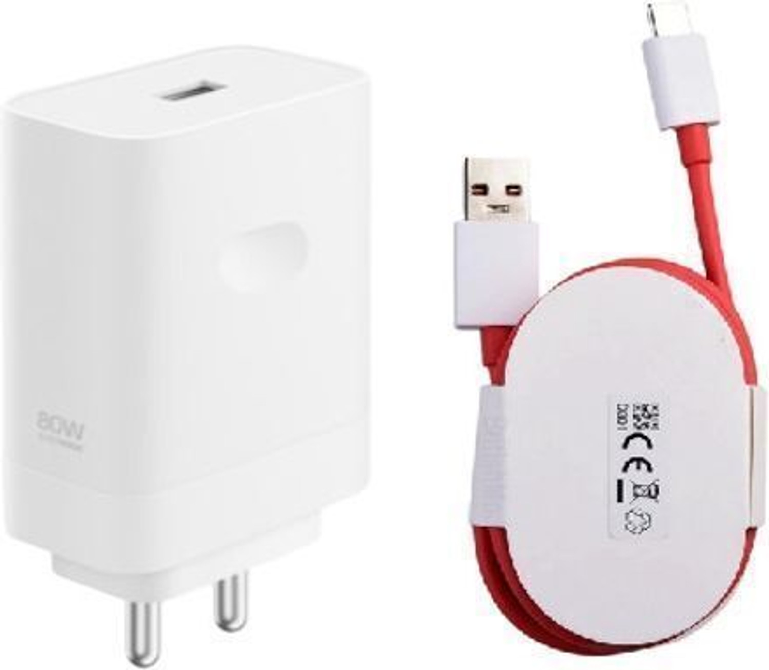 Image of OnePlus 80 W SuperVOOC 7.3 A Wall Charger for Mobile (White)