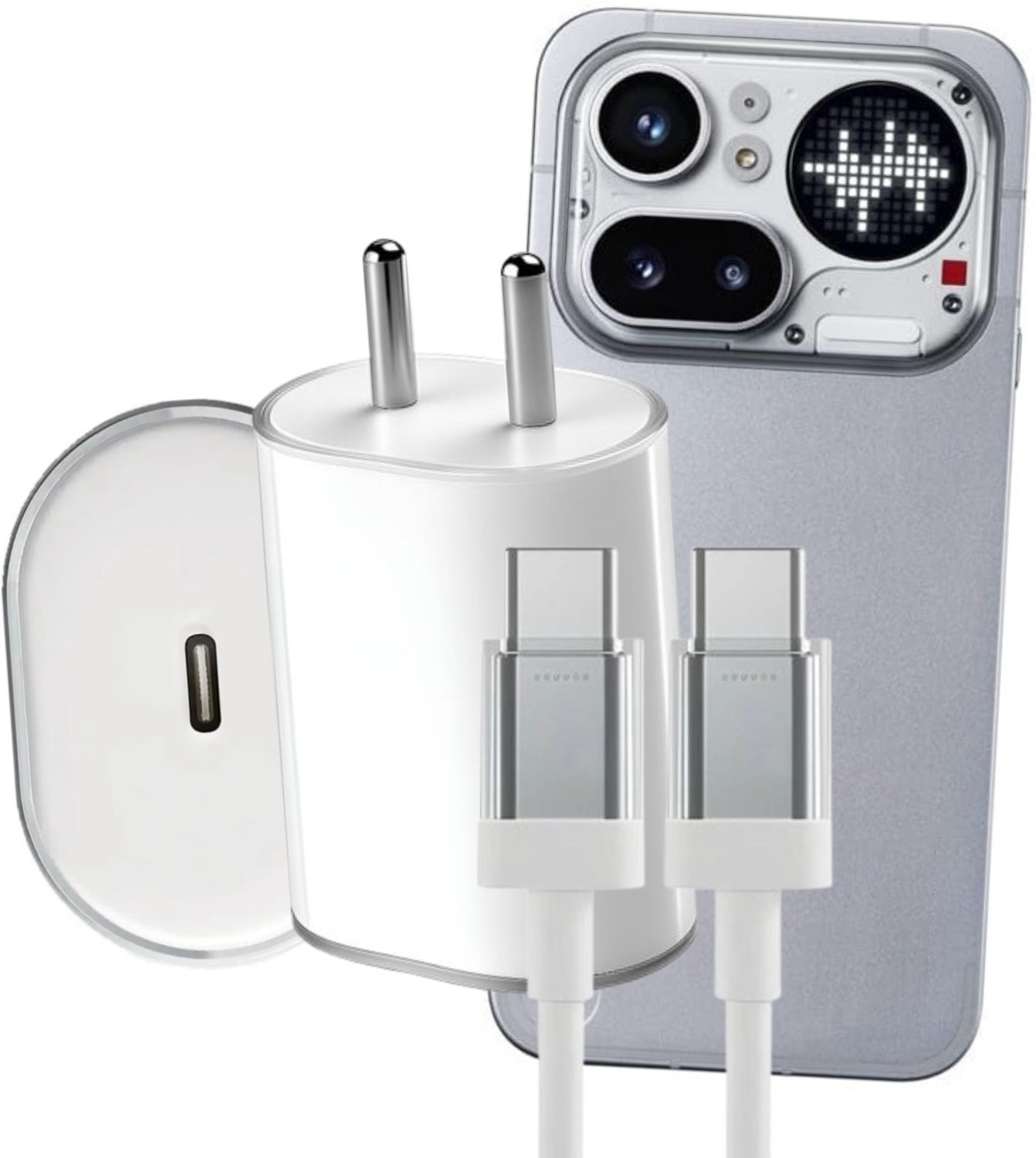 Image of CMF by Nothing 33 W Quick Charge 3 A Wall Charger for Mobile (White)
