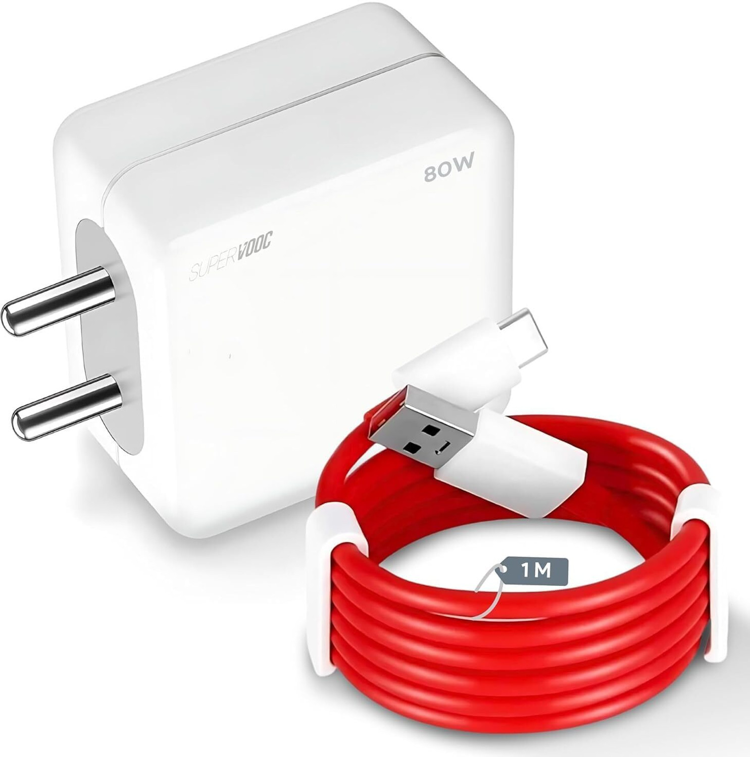 Image of OnePlus 80 W SuperVOOC 7.3 A Wall Charger for Mobile (White)