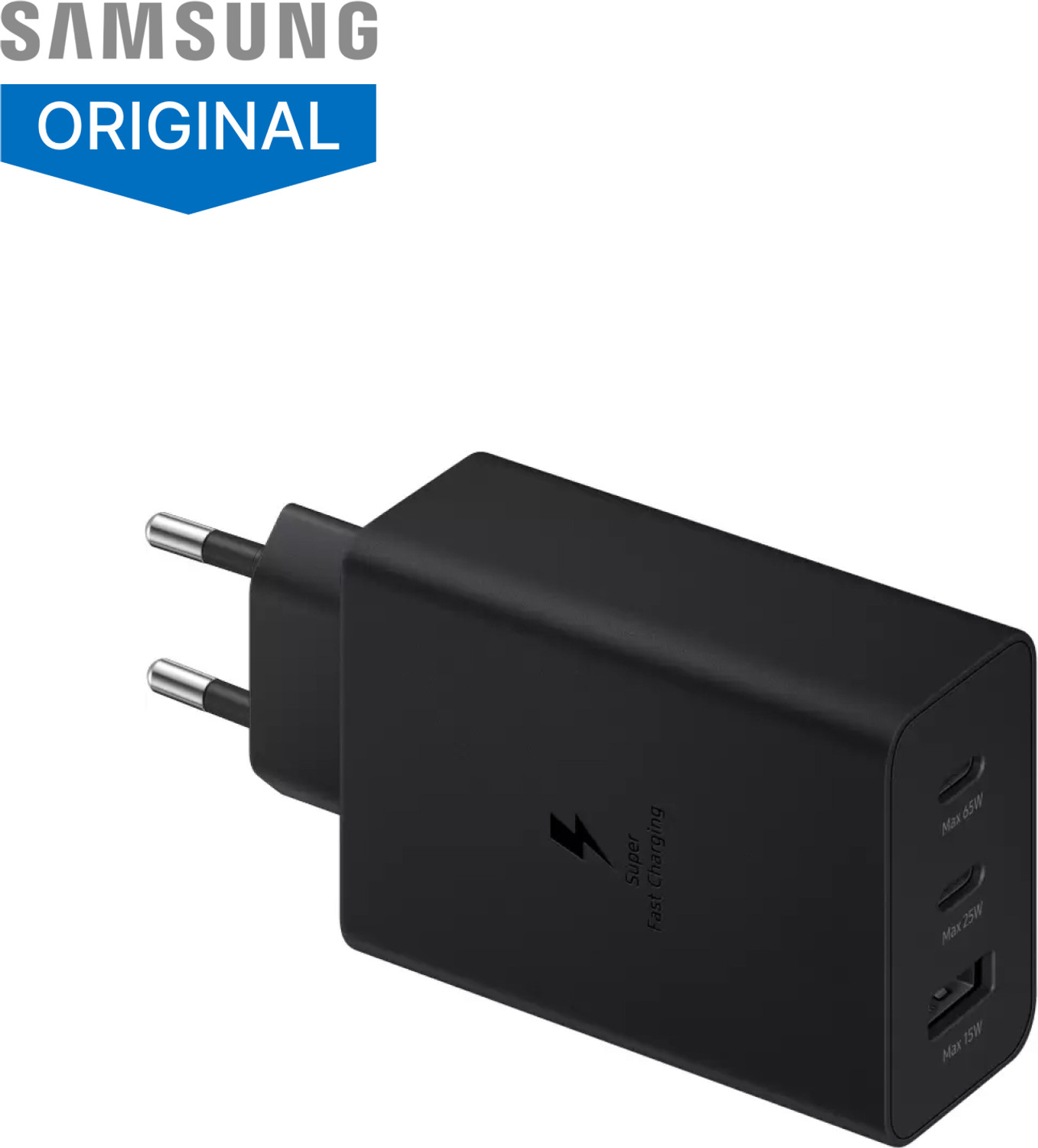 SAMSUNG 65 W 3 A Multiport Mobile EP-T6530NBNGIN Charger