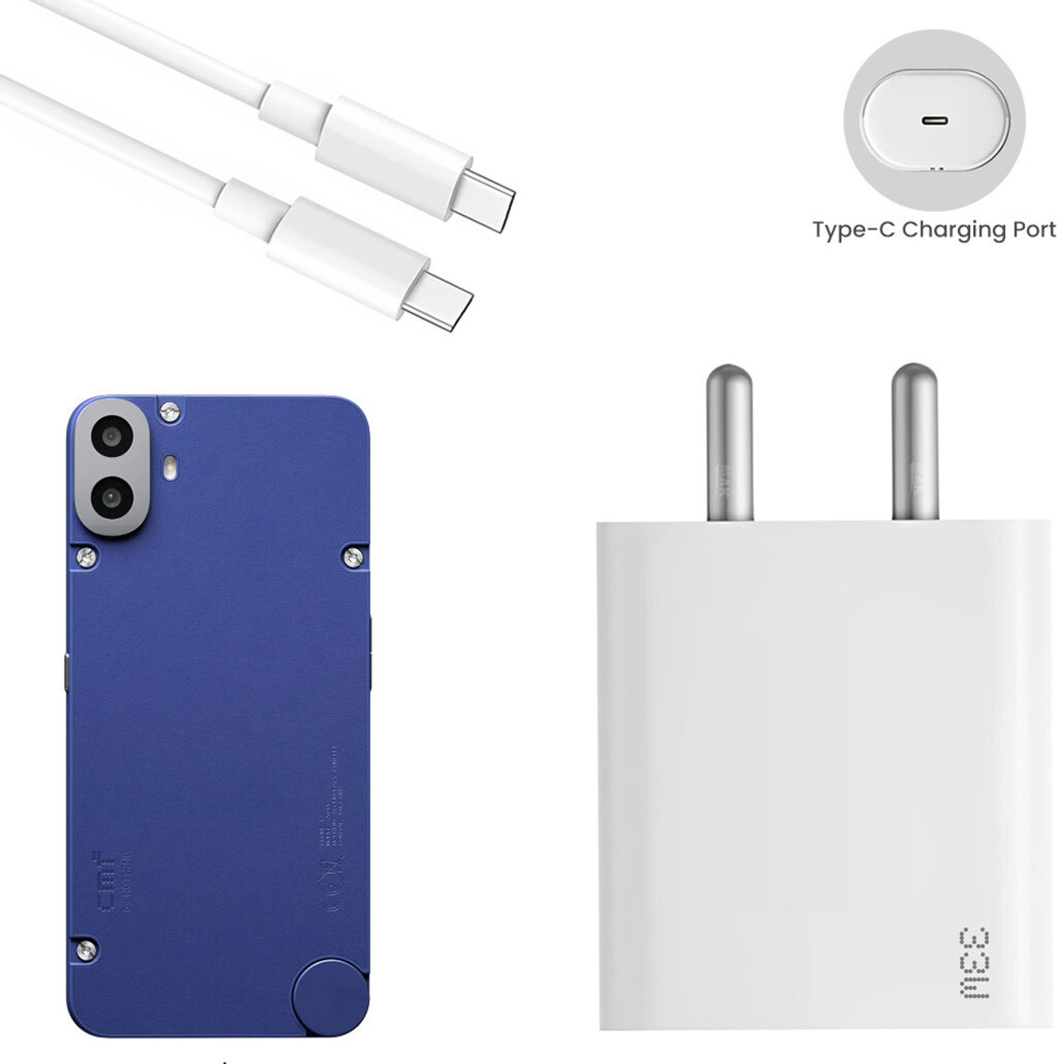 Image of CMF by Nothing 33 W Quick Charge 3 A Wall Charger for Mobile (White)
