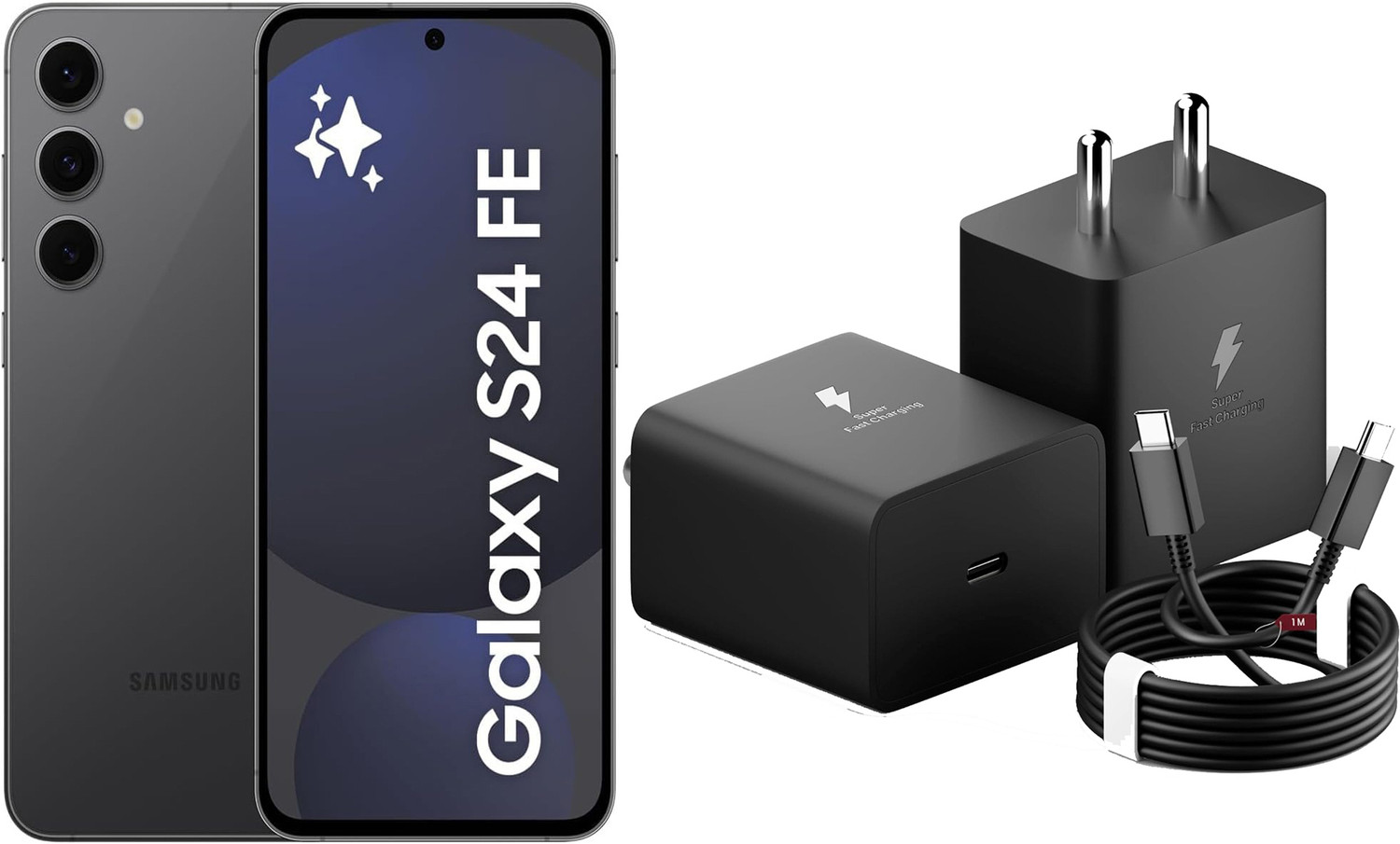 Image of UXE 45 W PD 5 A Wall Charger for Mobile (Compatible with S24 5G Charger, Black)
