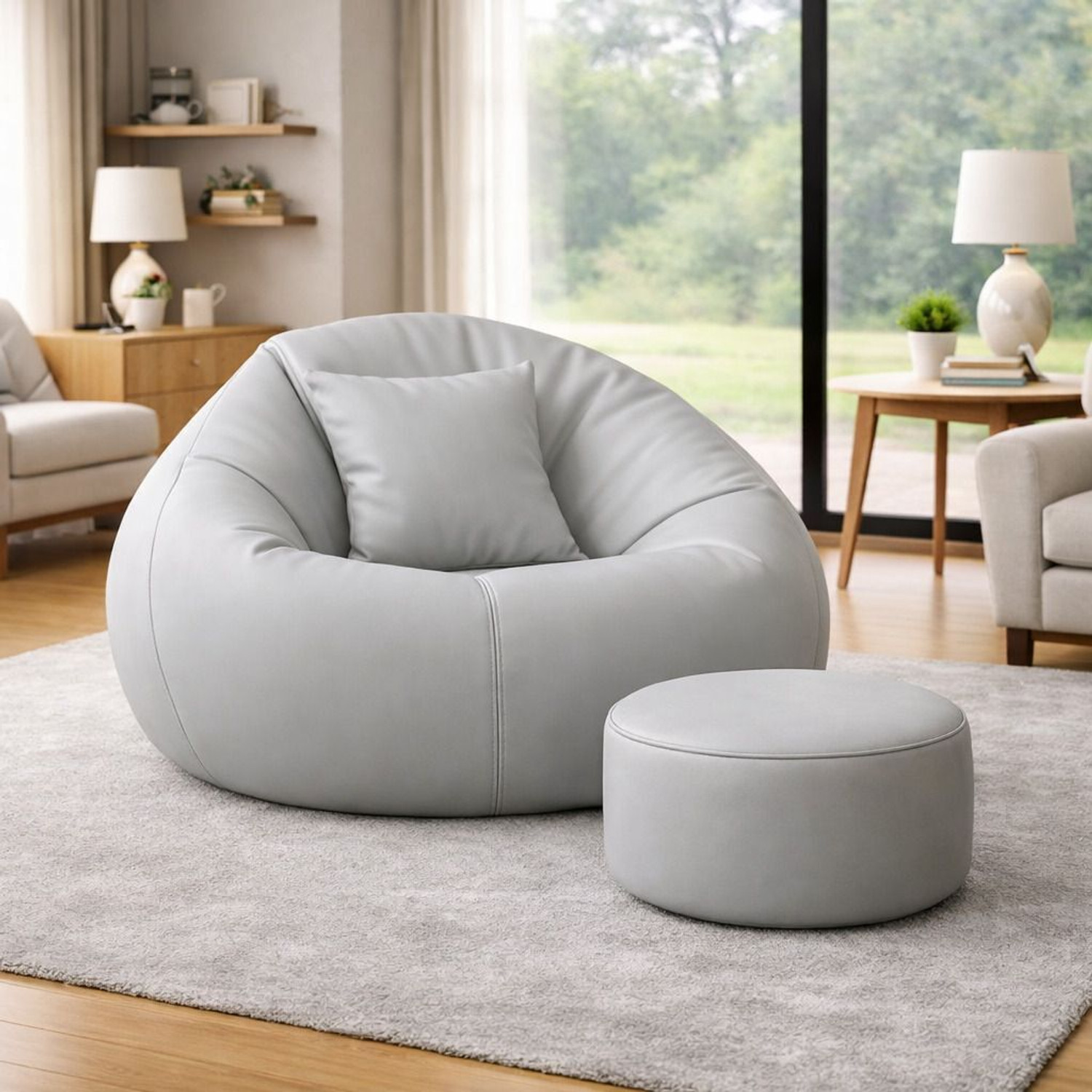 Image of Coaster Shine 4XL Tear Drop Bean Bag Cover (Without Beans) (Grey)