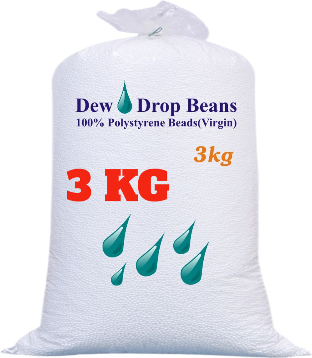Image of Beanskart Premium Quality Beans 3 kgs Bean Bag Filler (Virgin)