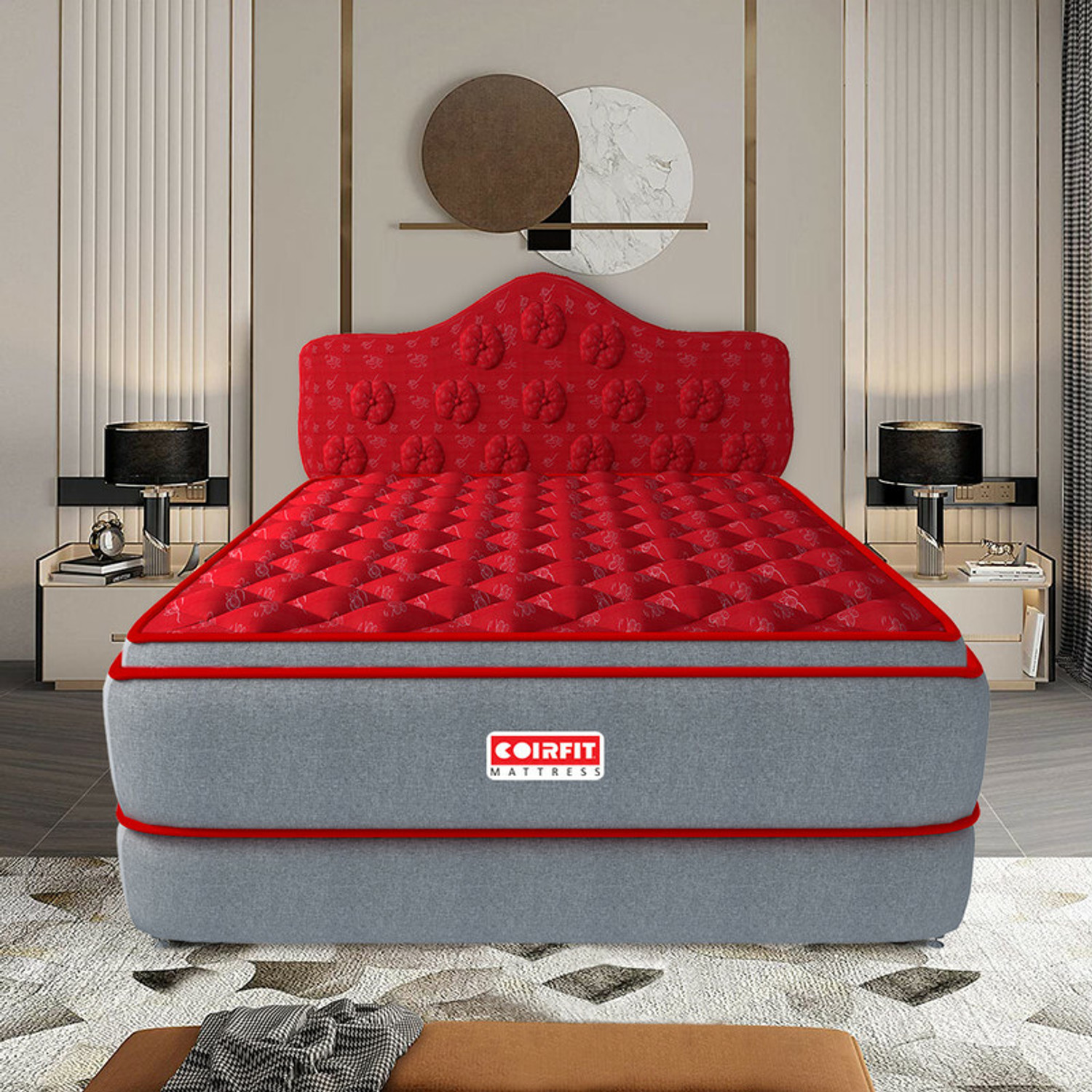 Image of COIRFIT LUXURINO Pillow Top with ISPT Tech. 8 inch King Bonnell Spring Mattress