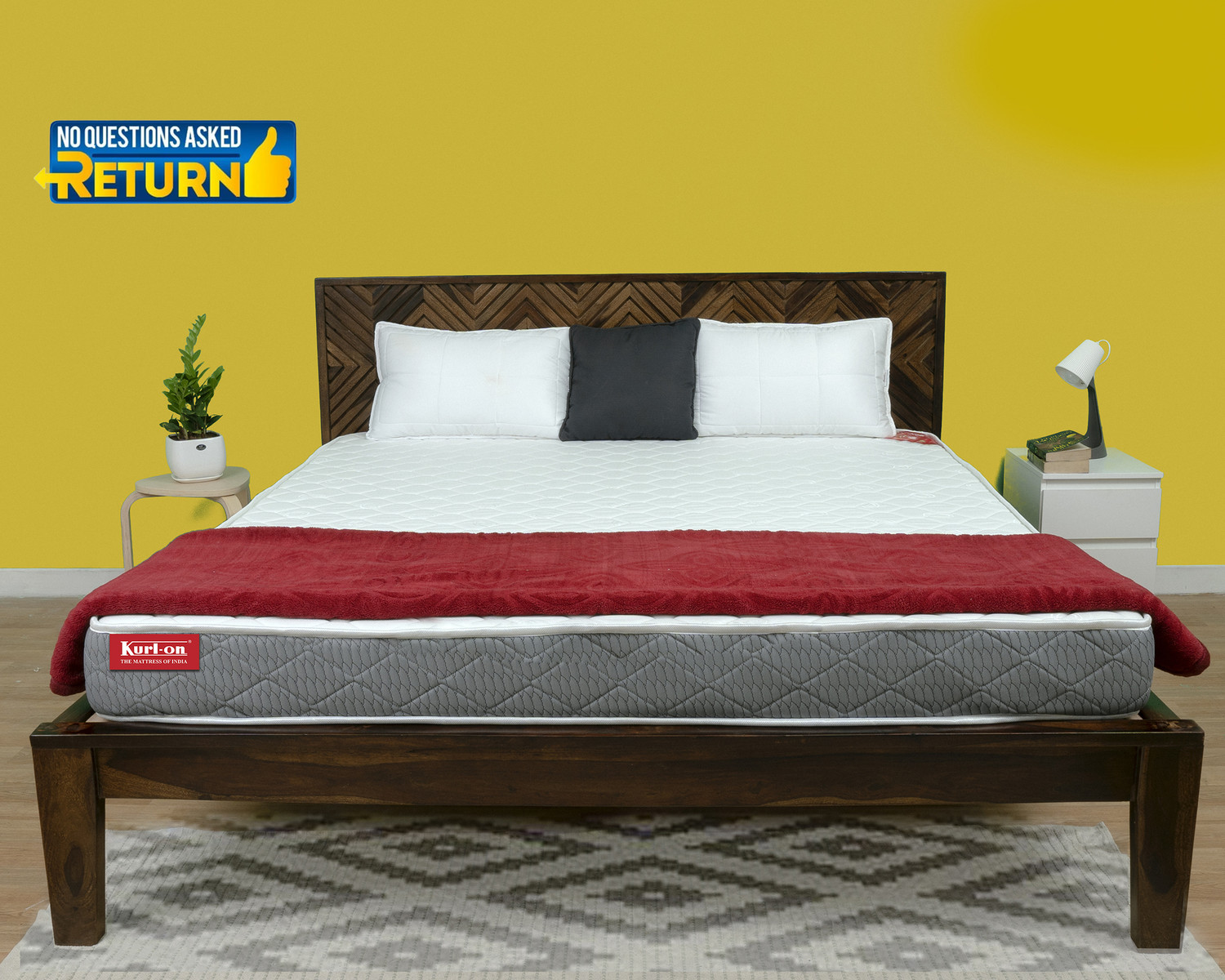 Image of KURLON Spinel Ortho, Firm, Back Support, Breathable, HD Bonded Foam, PU Quilting Top 6 inch King Bonded Foam Mattress