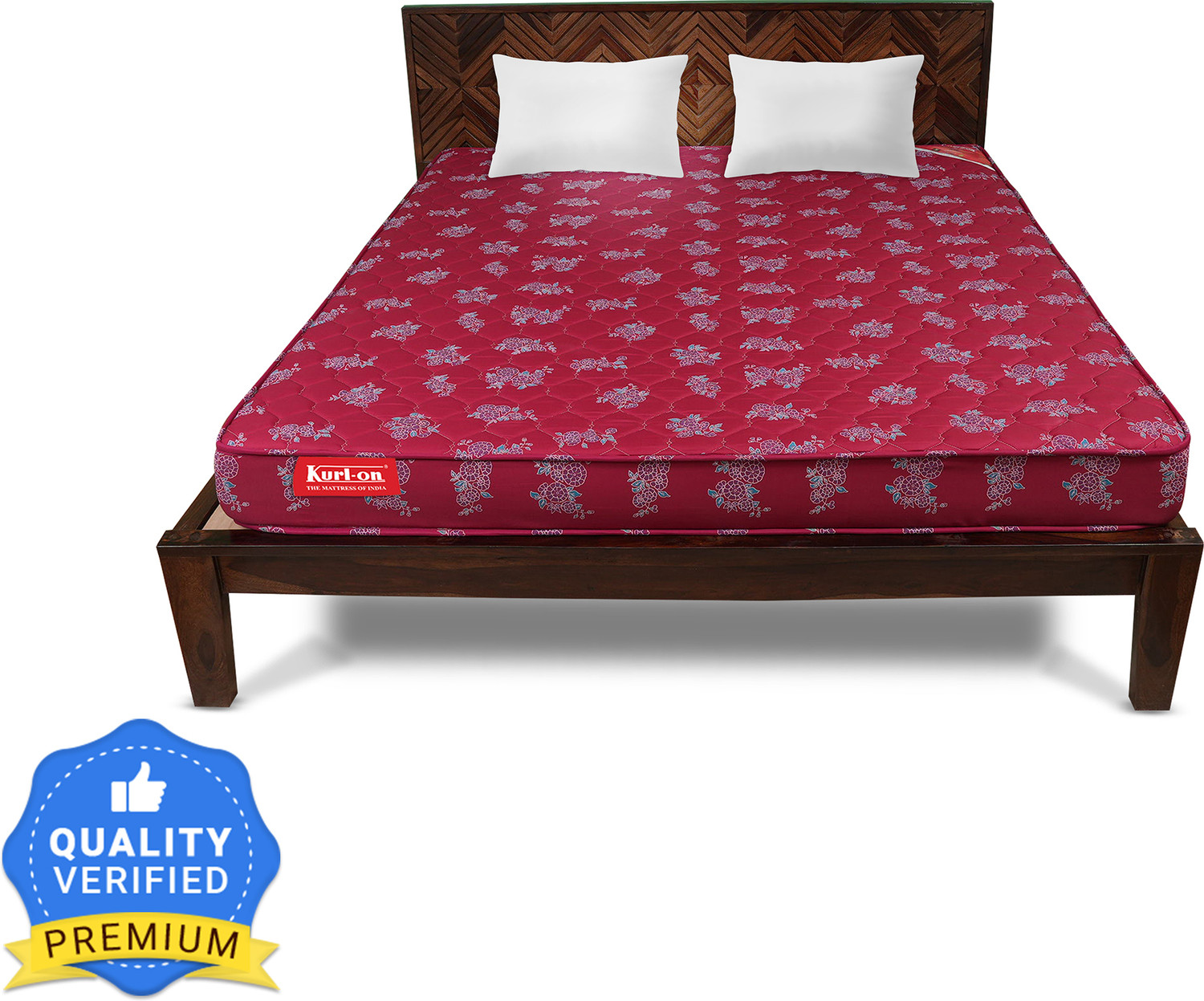 Image of KURLON Rutile, Natural Rubberised Coir Pad, Breathable,Natural Cooling, PU Quilted Top 7 inch Single Coir Mattress