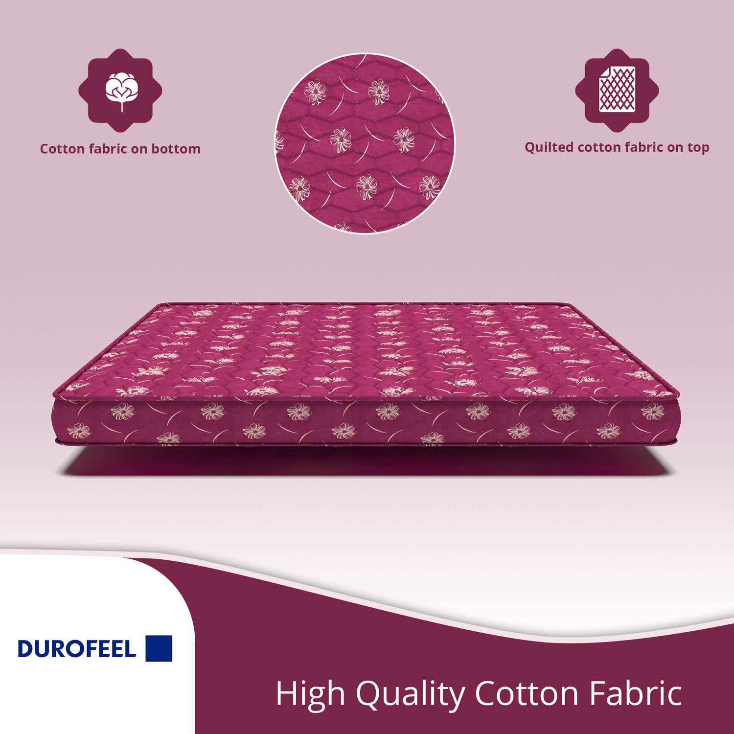 Image of DUROFEEL ELITE 6 inch Queen PU Foam Mattress
