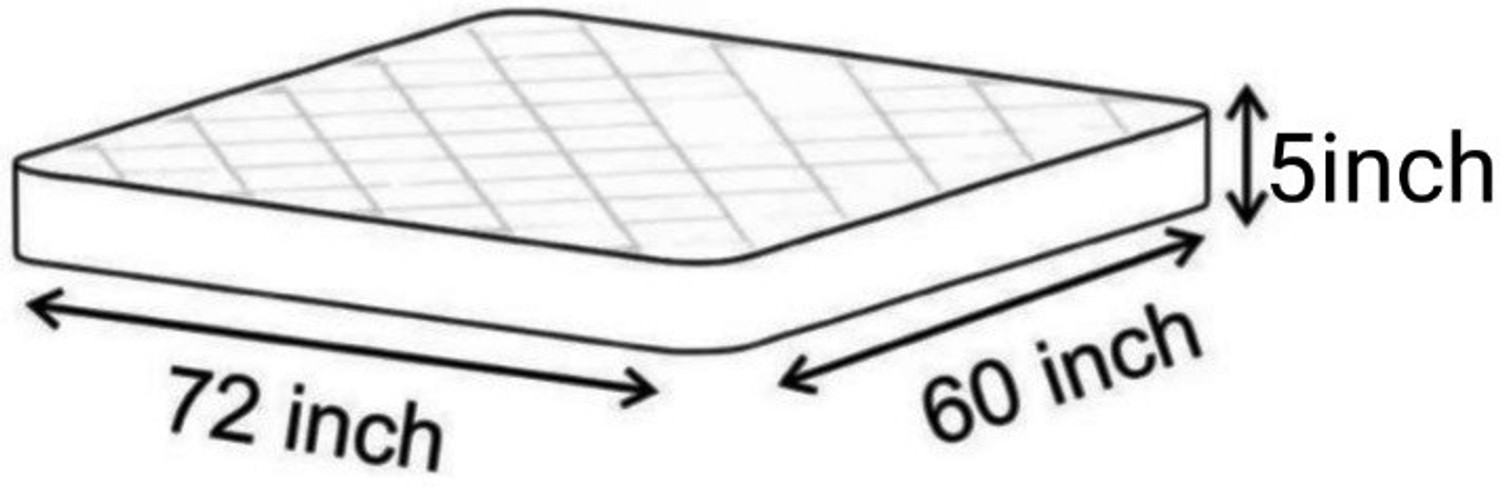 Image of DUROFEEL Dual Plus 5 inch Queen High Density (HD) Foam Mattress