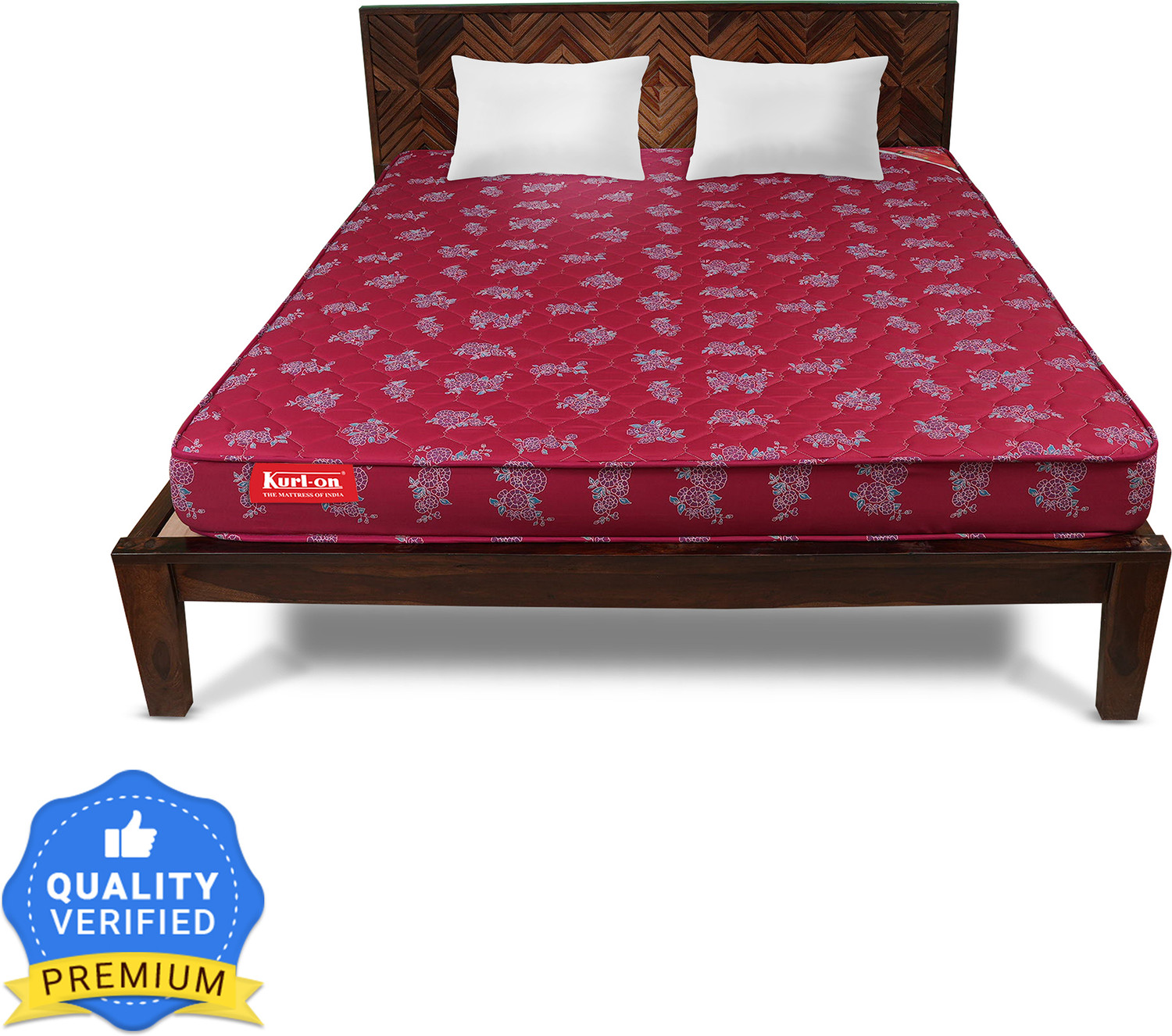 Image of KURLON Rutile, Natural Rubberised Coir Pad, Breathable,Natural Cooling, PU Quilted Top 6 inch King Coir Mattress