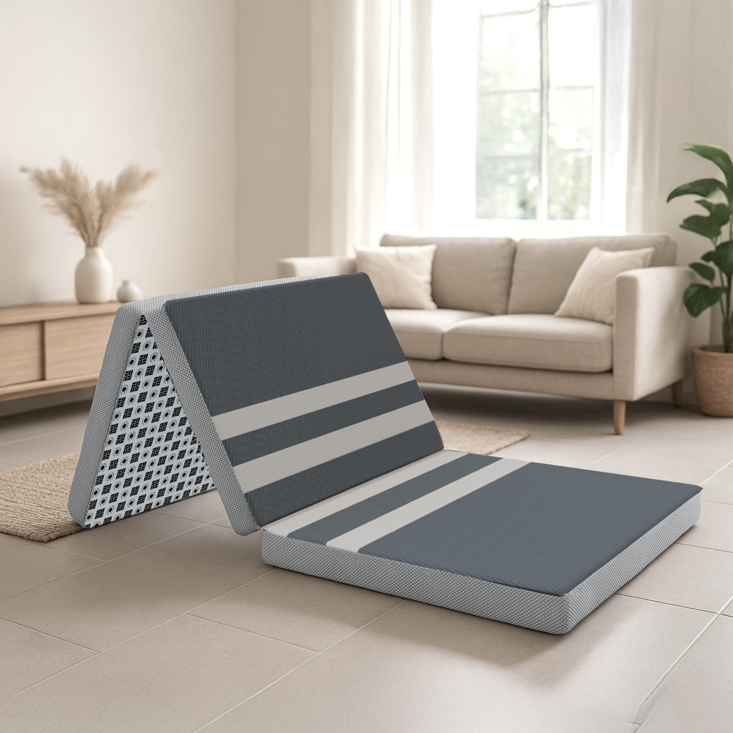 Image of COLOFLY Three Fold Ep 2 inch Single Cotton Mattress (L x W: 72 inch x 30 inch)