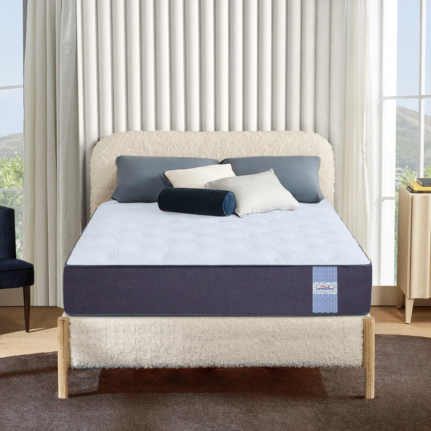 Image of SPRINGTEK Dual Comfort Hard & Soft Flip Reversible Both Side 5 inch Double PU Foam Mattress