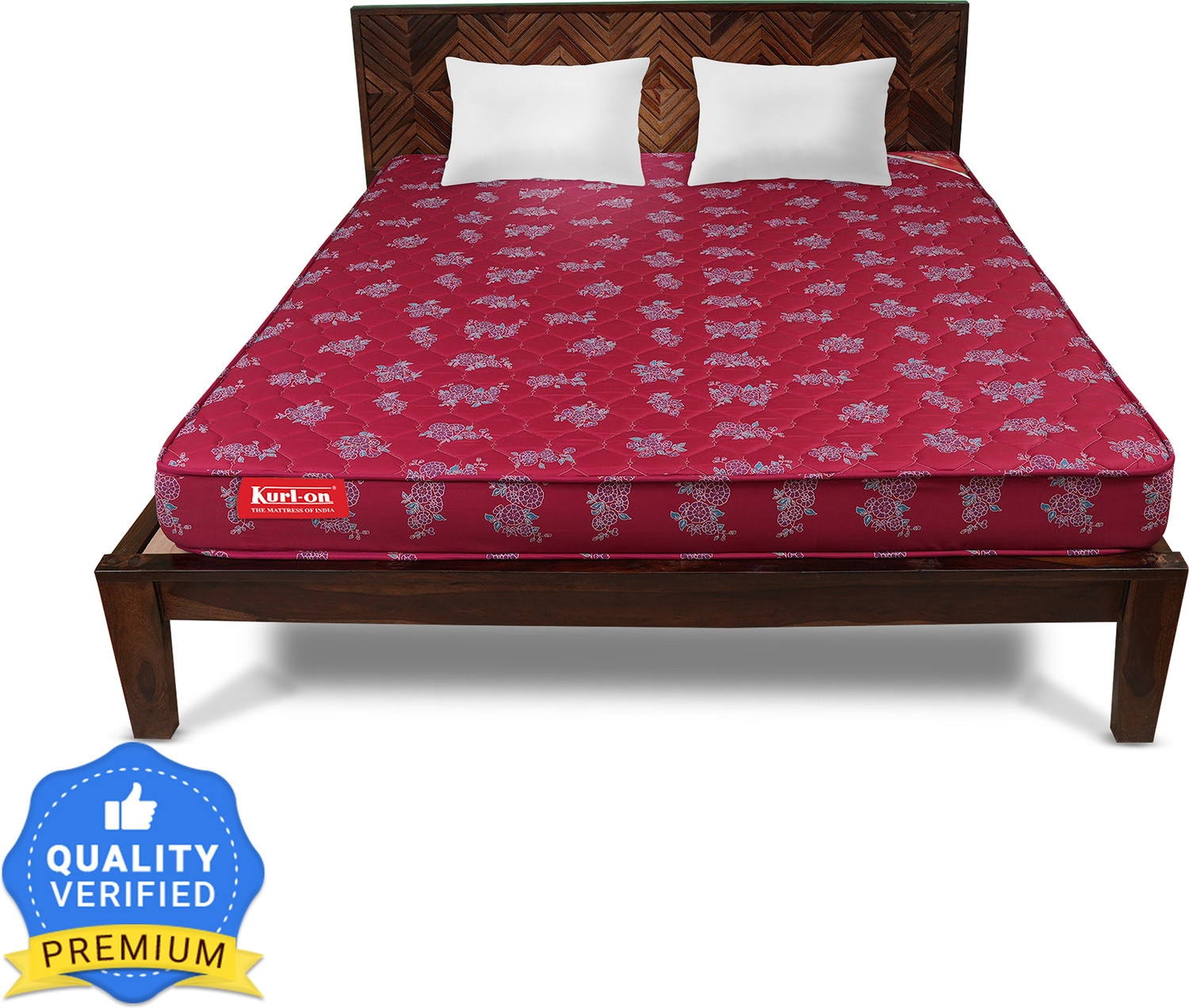 Image of KURLON Rutile, Natural Rubberised Coir Pad, Breathable,Natural Cooling, PU Quilted Top 6 inch Single Coir Mattress