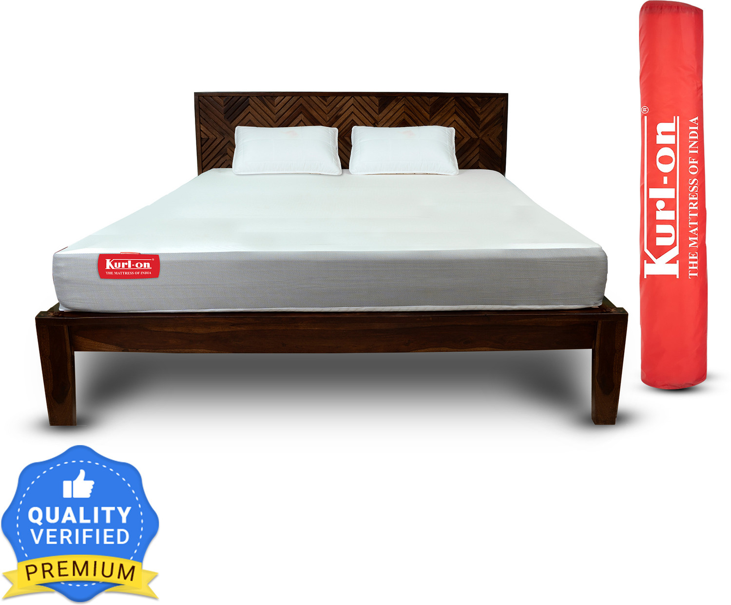 Image of KURLON Orthopedic, Memory Foam, Medium Firm, Back & Spine Support, High Resilence Foam 6 inch Double Memory Foam Mattress