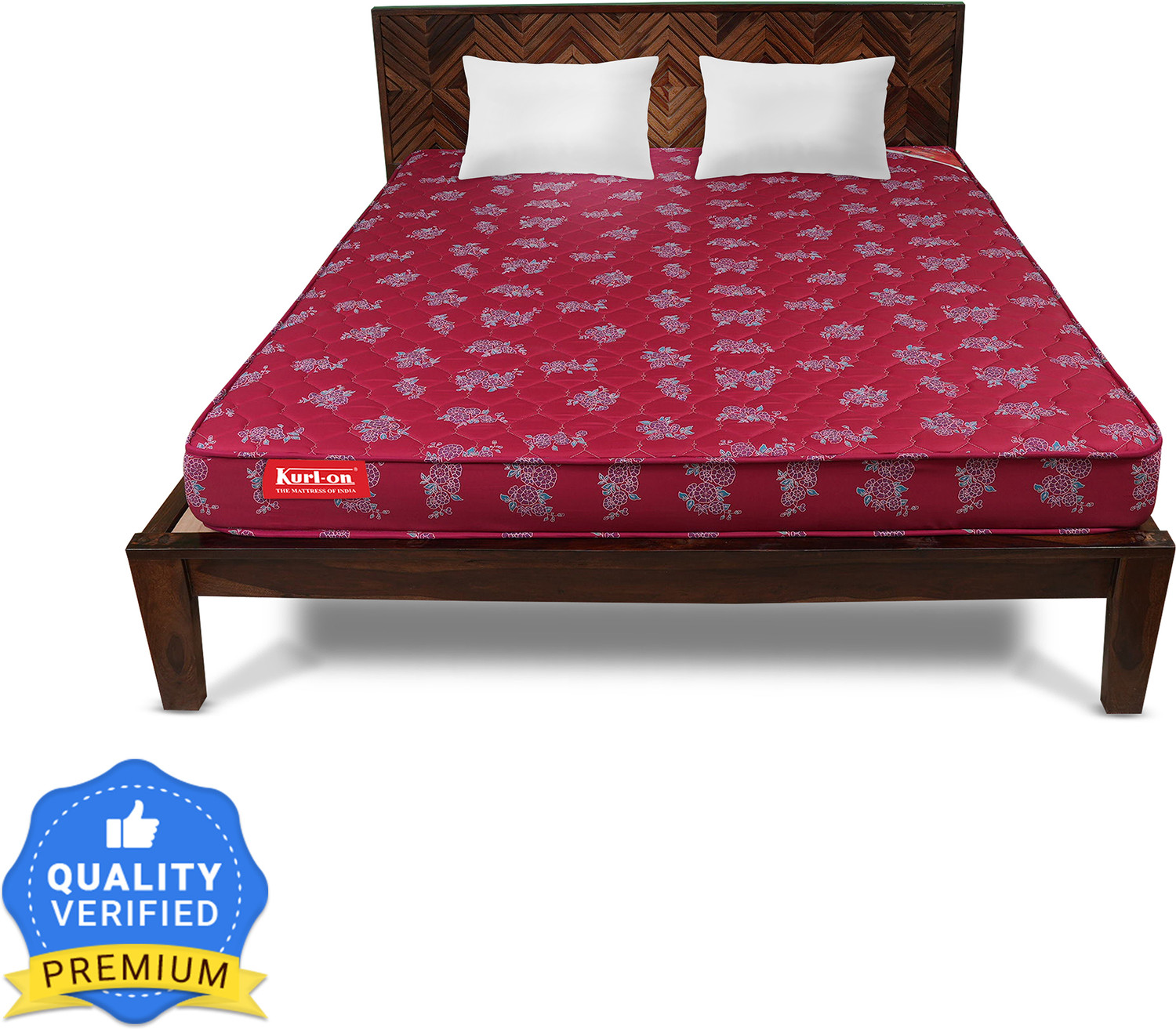 Image of KURLON Rutile, Natural Rubberised Coir Pad, Breathable,Natural Cooling, PU Quilted Top 6 inch Single Coir Mattress
