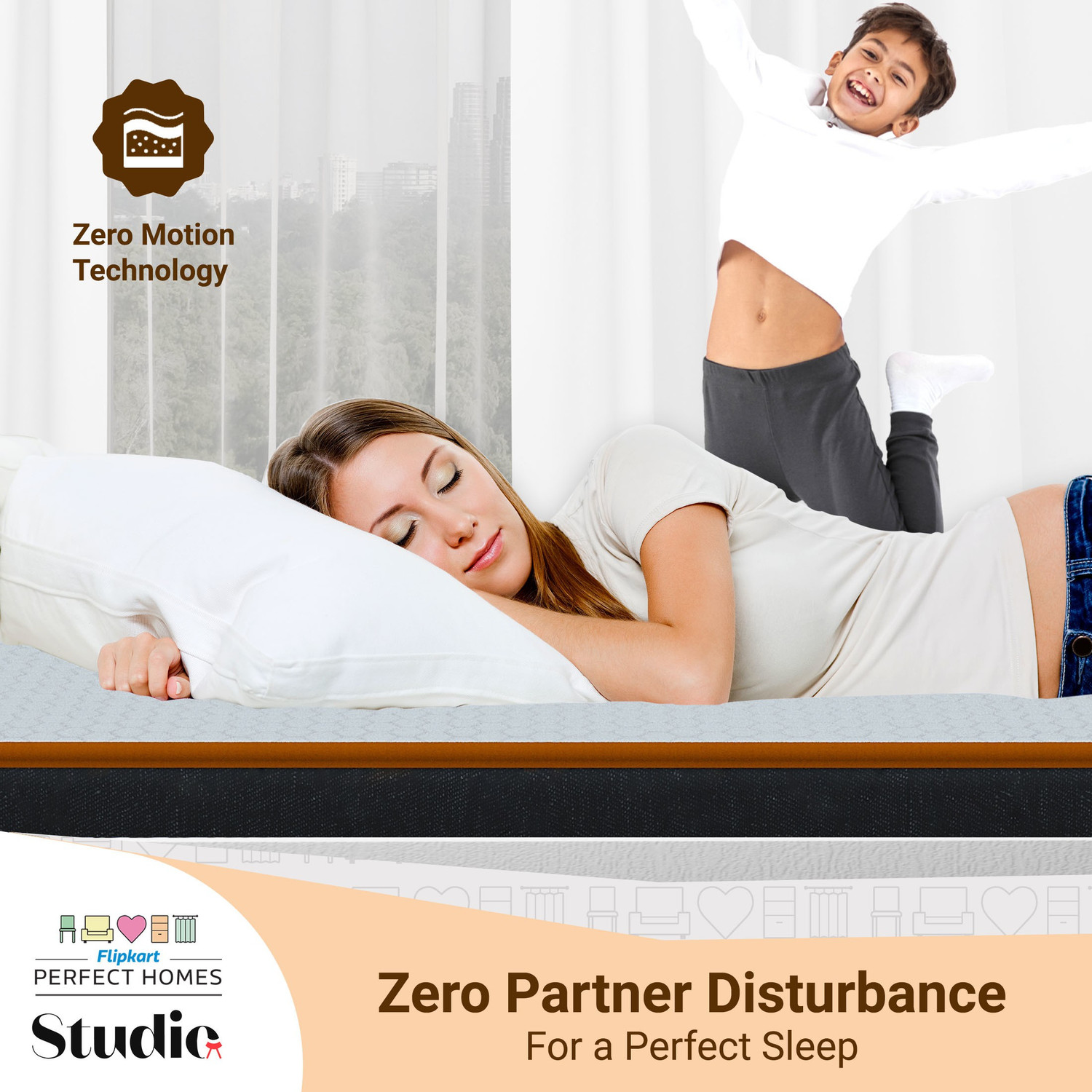 Image of Flipkart Perfect Homes Studio Elgon Hard & Soft Dual Comfort 10 inch Single High Resilience (HR) Foam Mattress