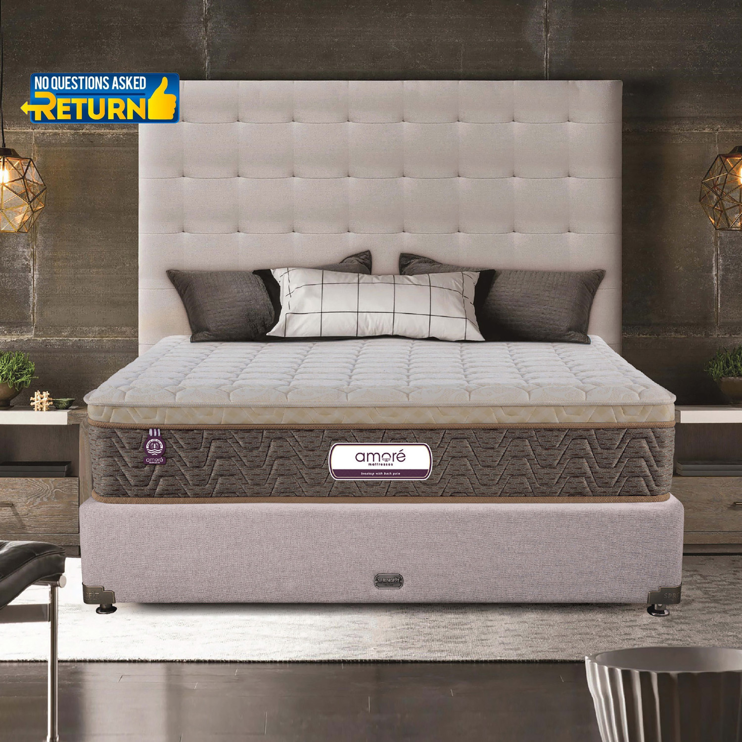 Image of Amore International Medico Eurotop 8 inch Queen Bonnell Spring Mattress