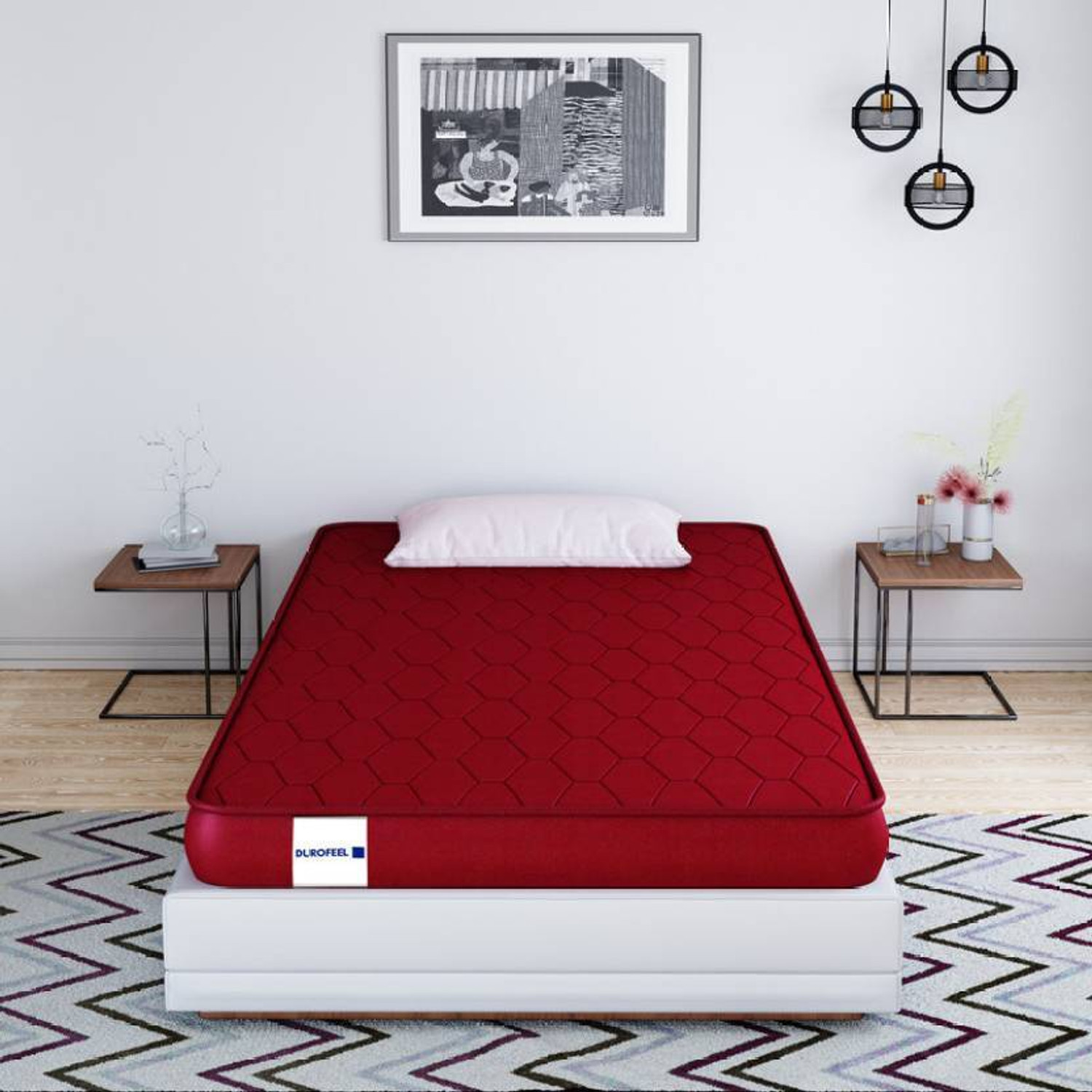 Image of SOFTLINE Hybrid Latex Orthopedic Mattress | Latex Foam Comfort | Spine & Back Support 5 inch Single High Density (HD) Foam Mattress (L x W: 72 inch x 42 inch)