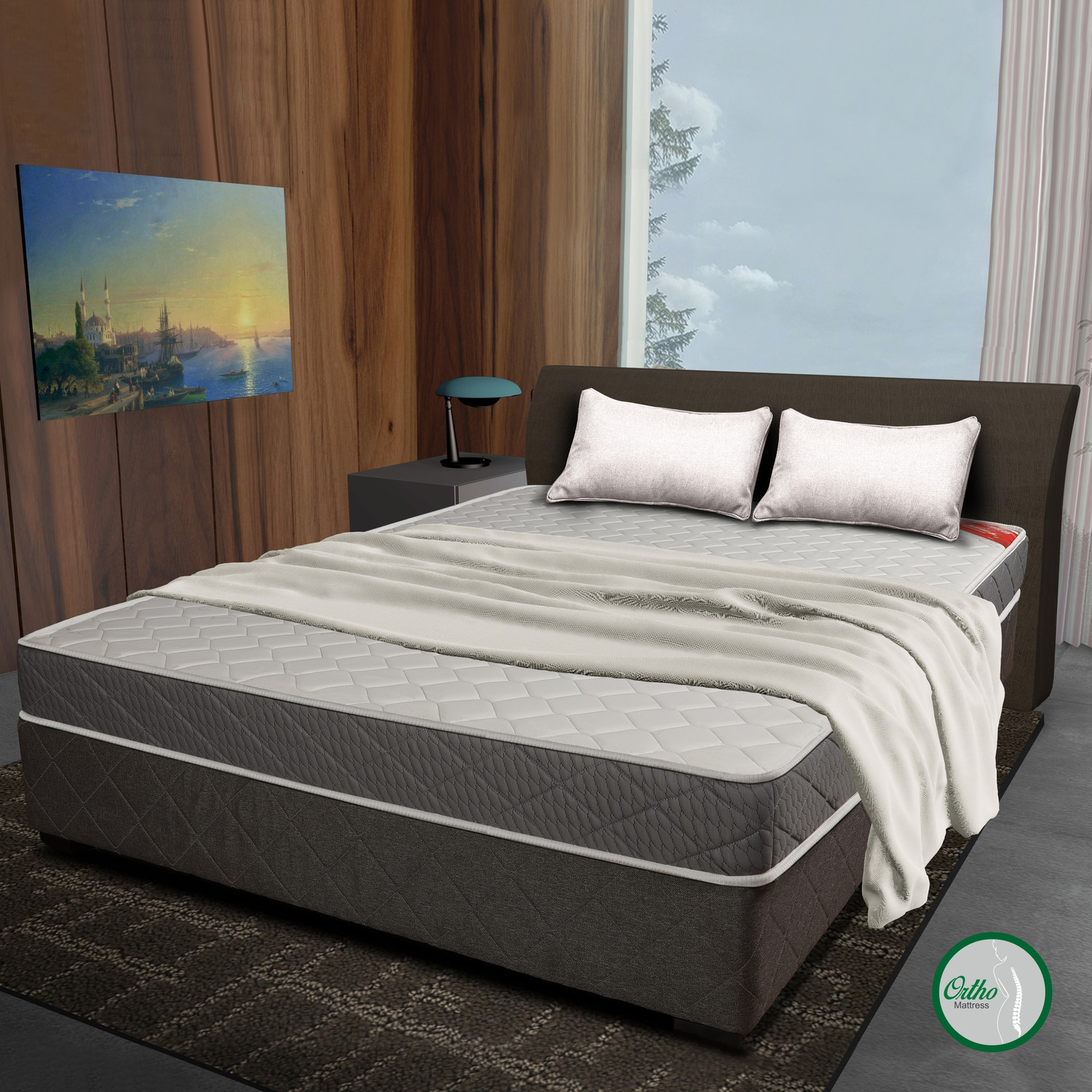 Image of KURLON Spinel Ortho, Breathable Fabric, Spine Support 7 inch King Bonded Foam Mattress