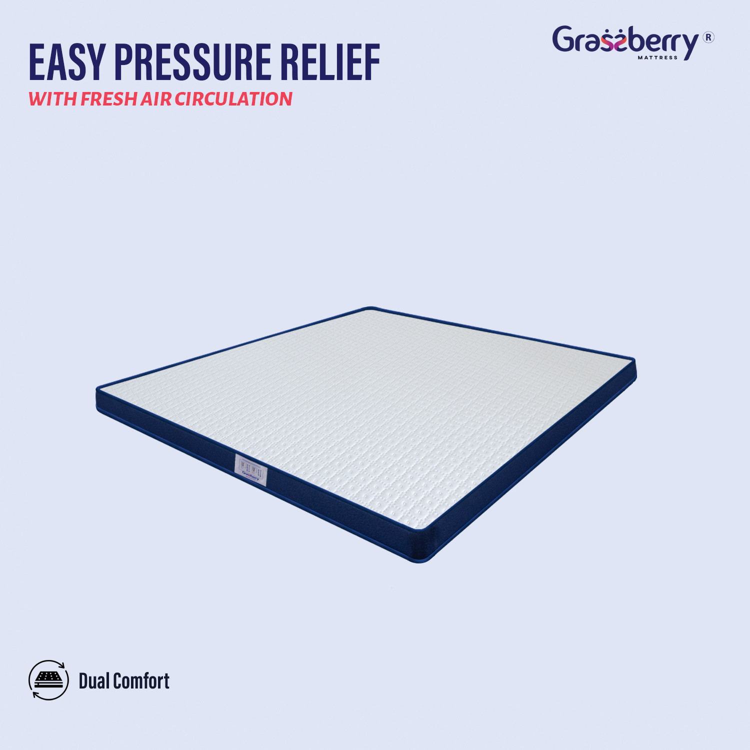 Image of Grassberry Dual Sided Ortho 6 inch Single High Resilience (HR) Foam Mattress