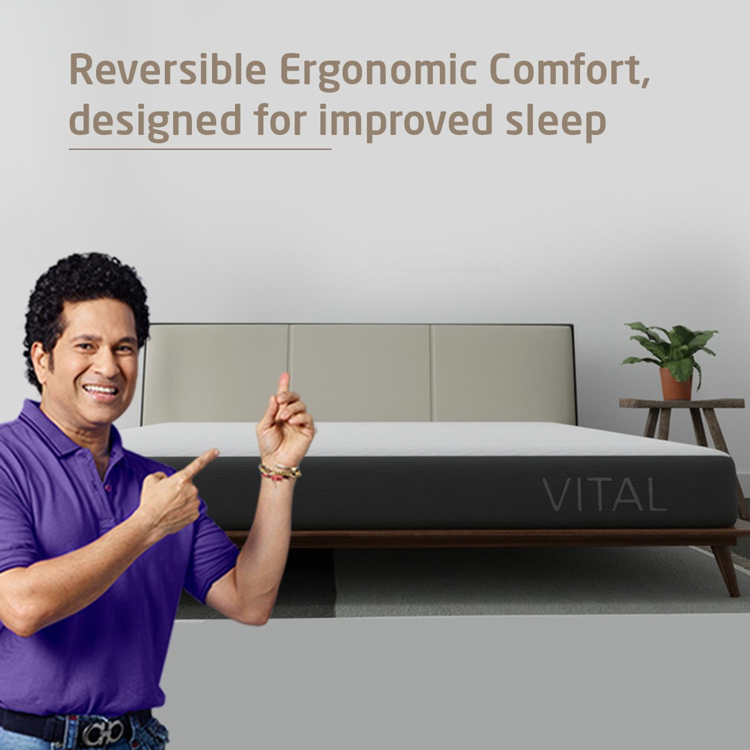 Image of Livpure Smart OTHO DUOS-X Plus Reversible Dual-Flip Ortho Medium Soft & Firm 2in1 comfort 5 inch Queen High Resilience (HR) Foam Mattress