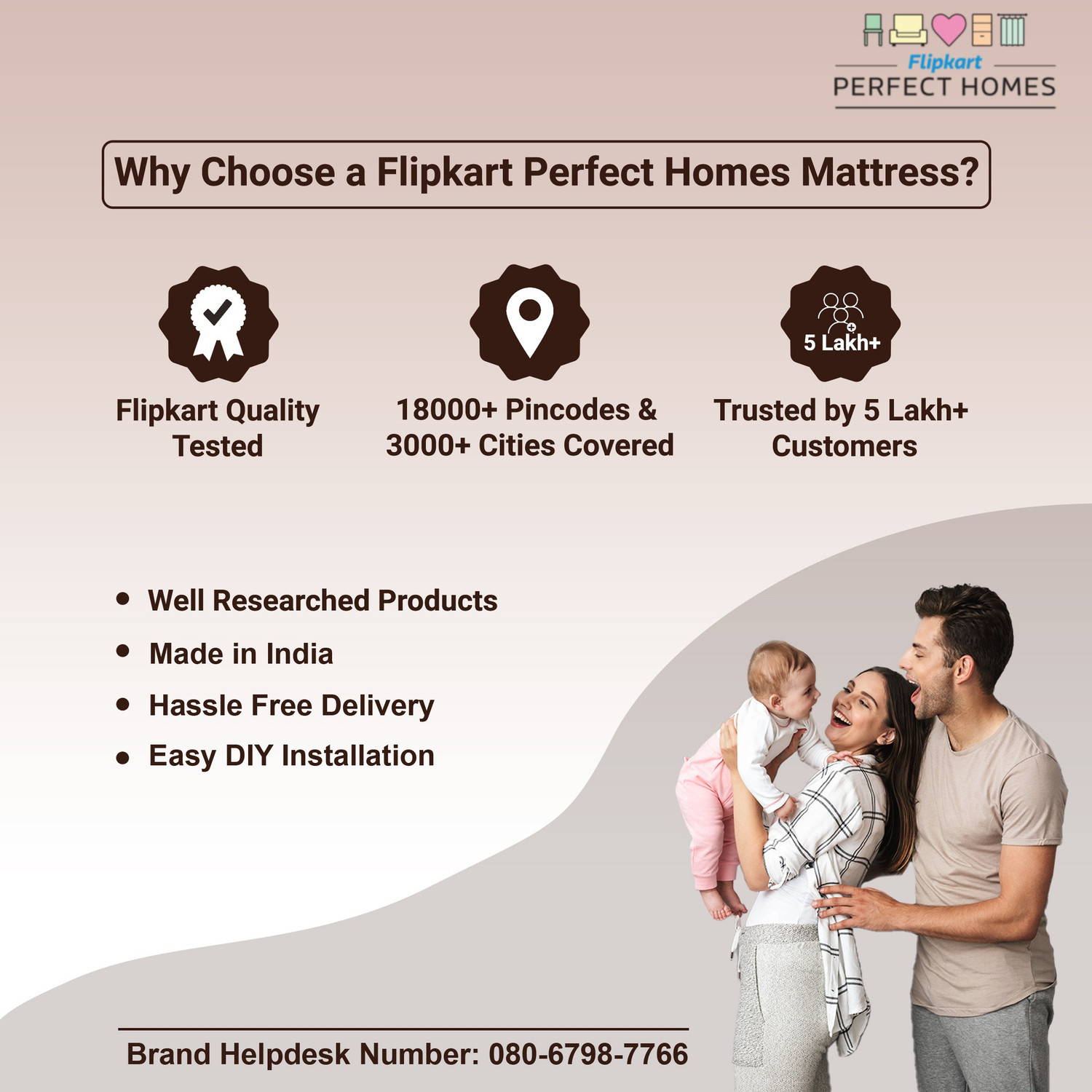 Image of Flipkart Perfect Homes Pherebus 4 inch Double Coir Mattress