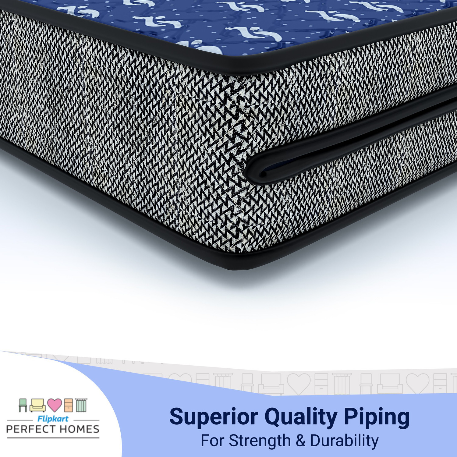 Image of Flipkart Perfect Homes Bookfold Orthopedic High Density Folding 6 inch Queen Bonded Foam Mattress