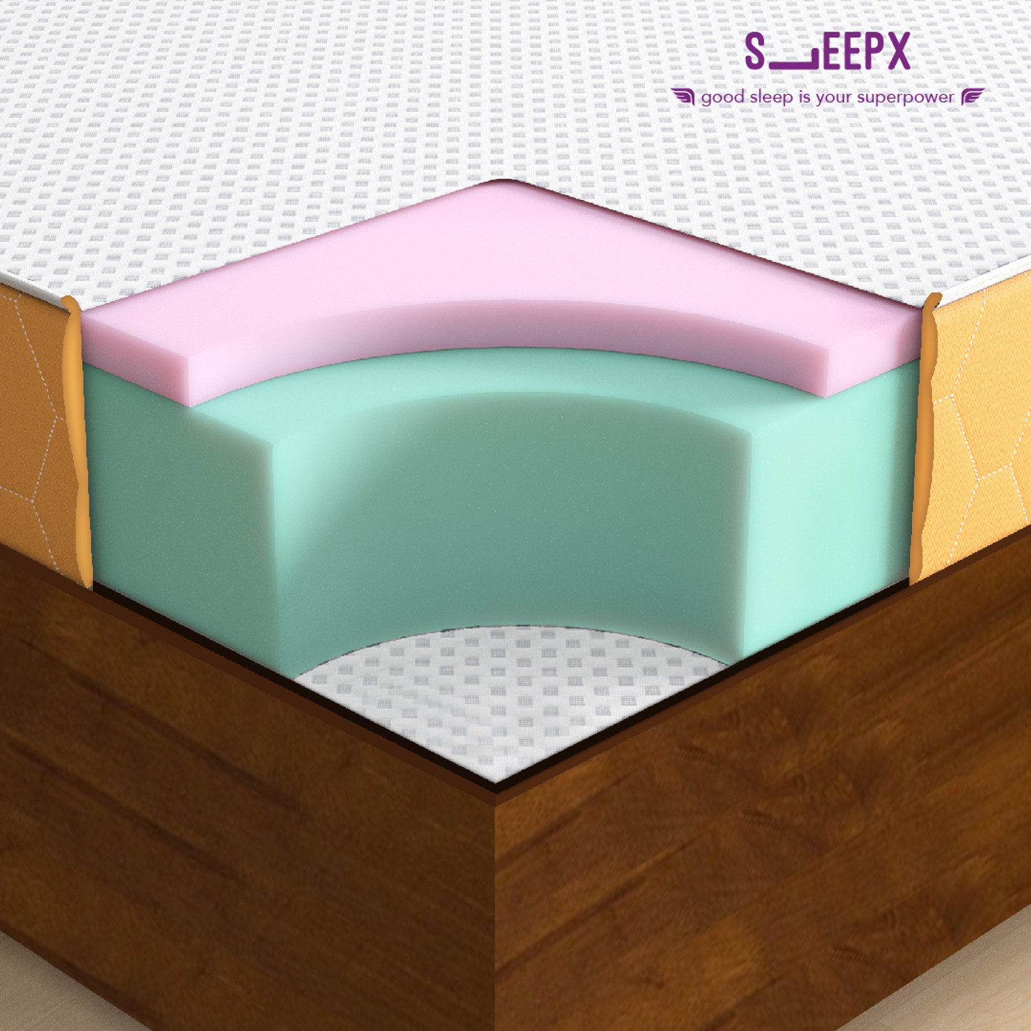 Image of Sleepwell Dual Medium Soft & Hard 6 inch Single High Density (HD) Foam Mattress