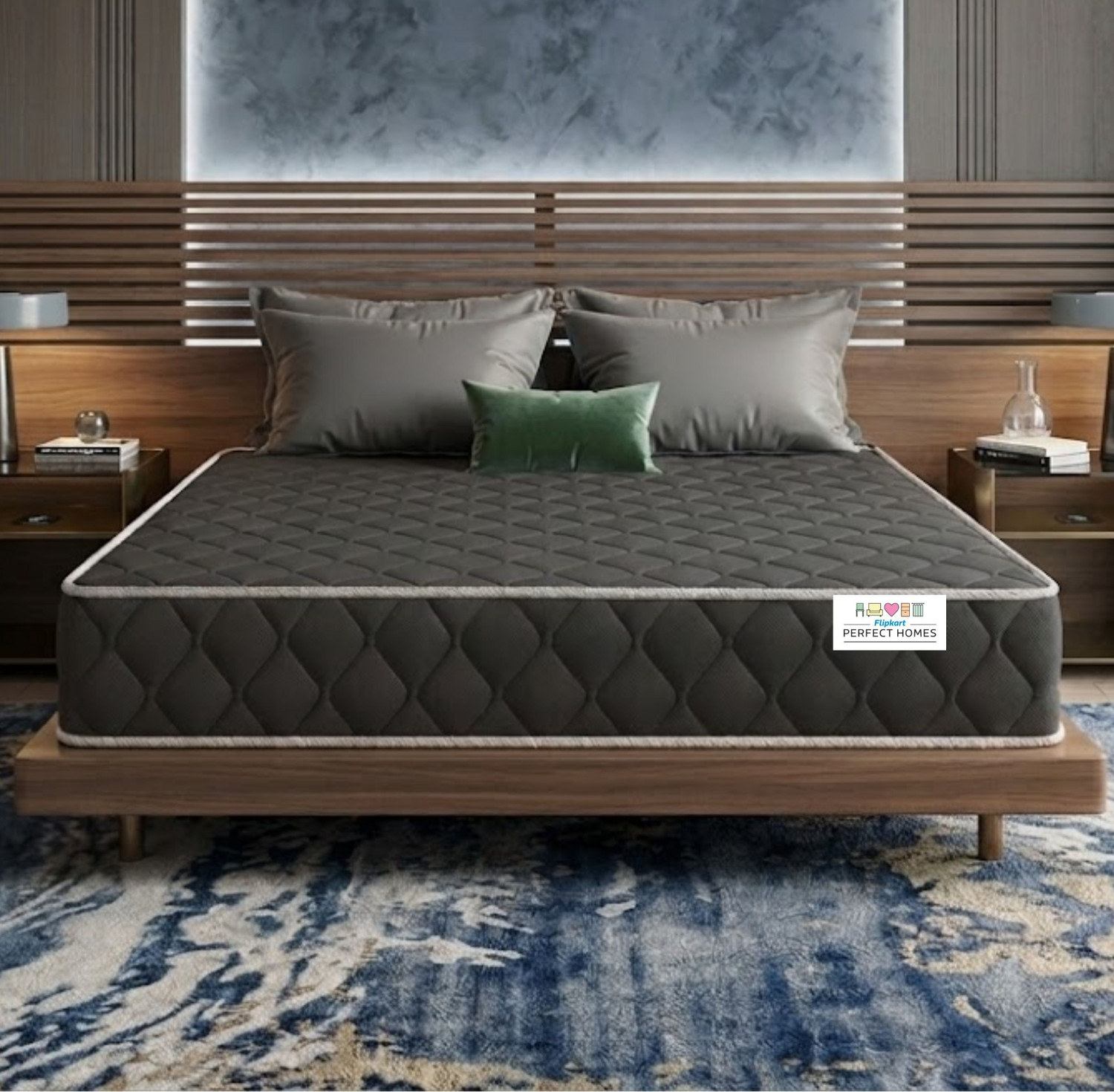 Image of Flipkart Perfect Homes Gem 5 inch King High Resilience (HR) Foam Mattress (L x W: 72 inch x 72 inch)